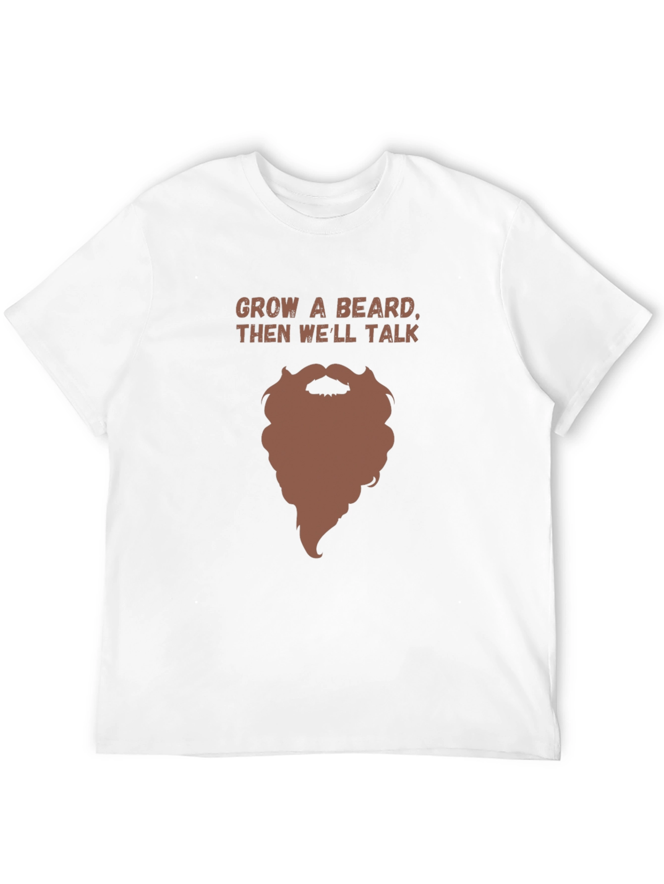 Black Grow a Beard Funny Graphic Tee view 12