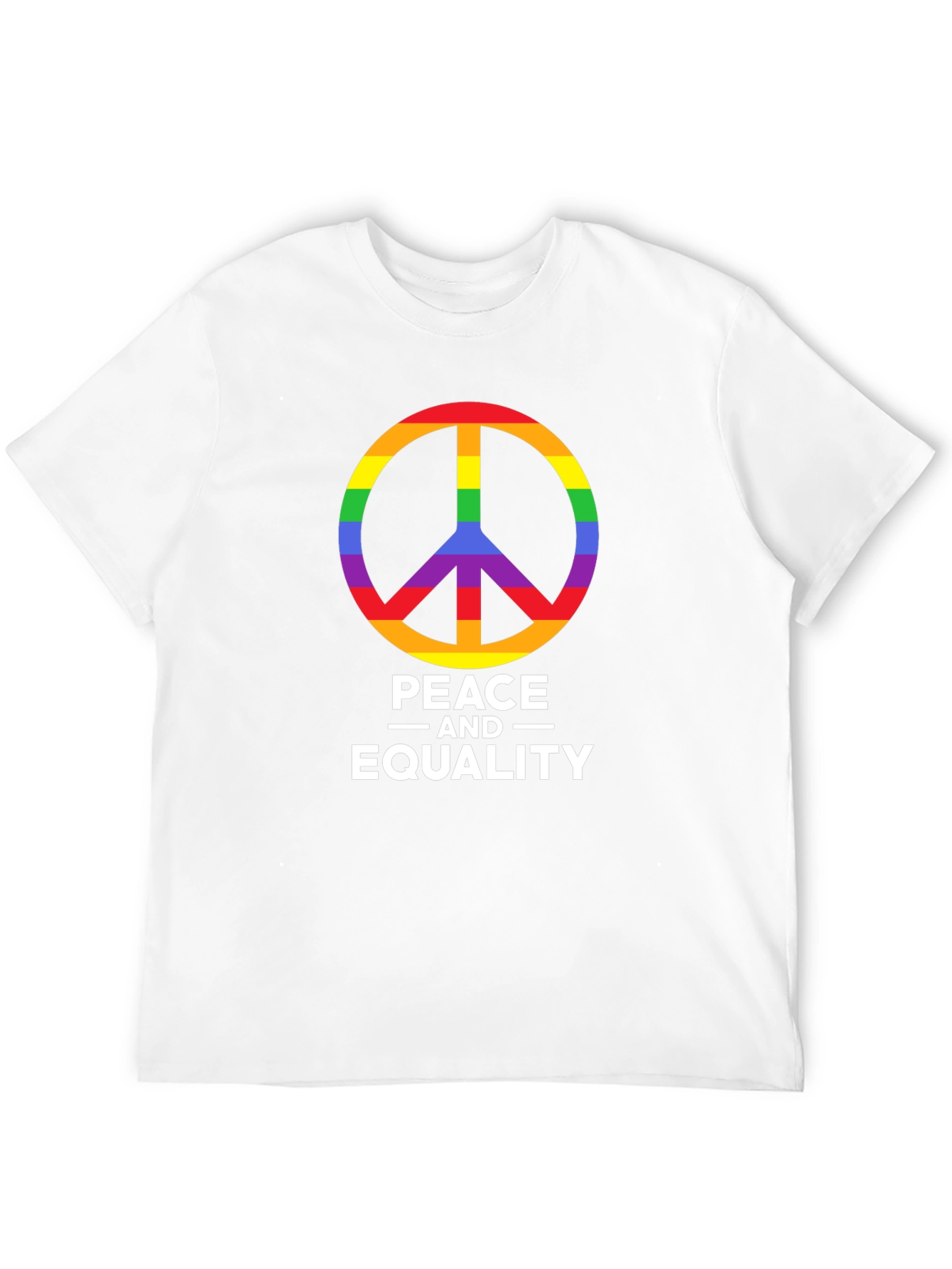 Black Peace & Equality Rainbow Graphic T-Shirt view 12