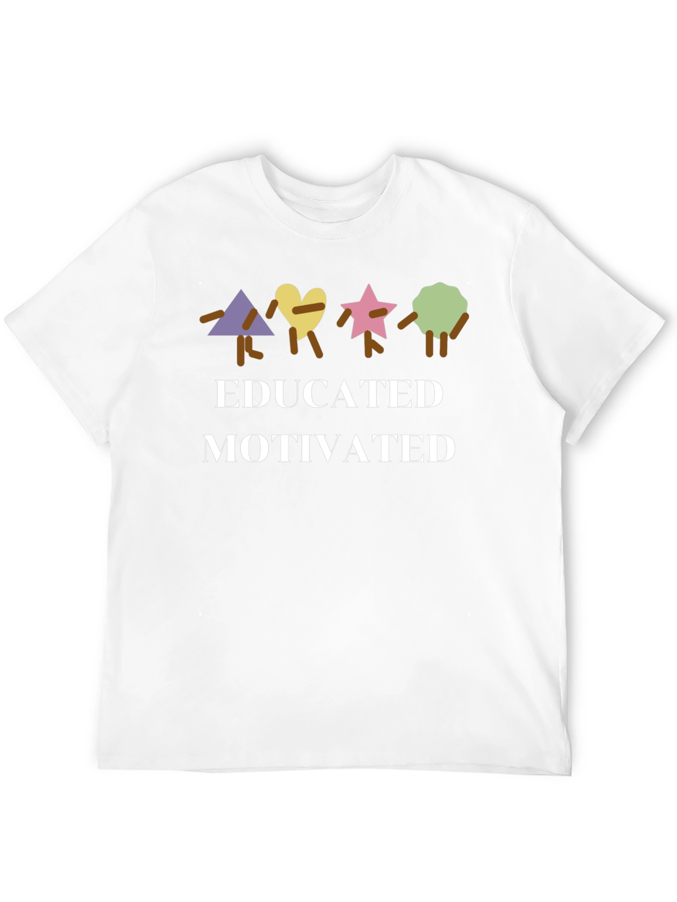 Black Educated Motivated Graphic T-Shirt view 12