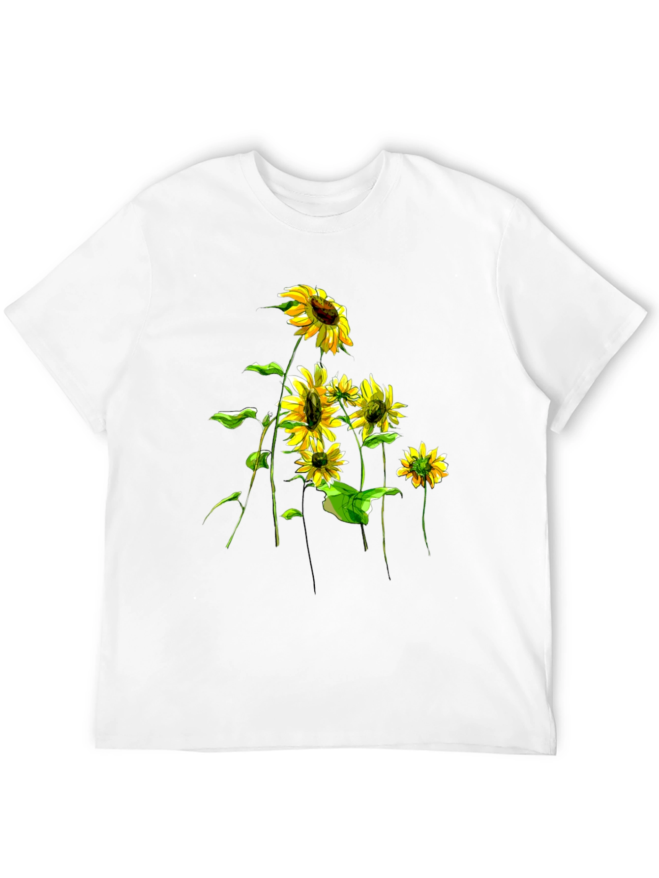 Black Sunflower Graphic Tee - Stylish Black T-Shirt view 12