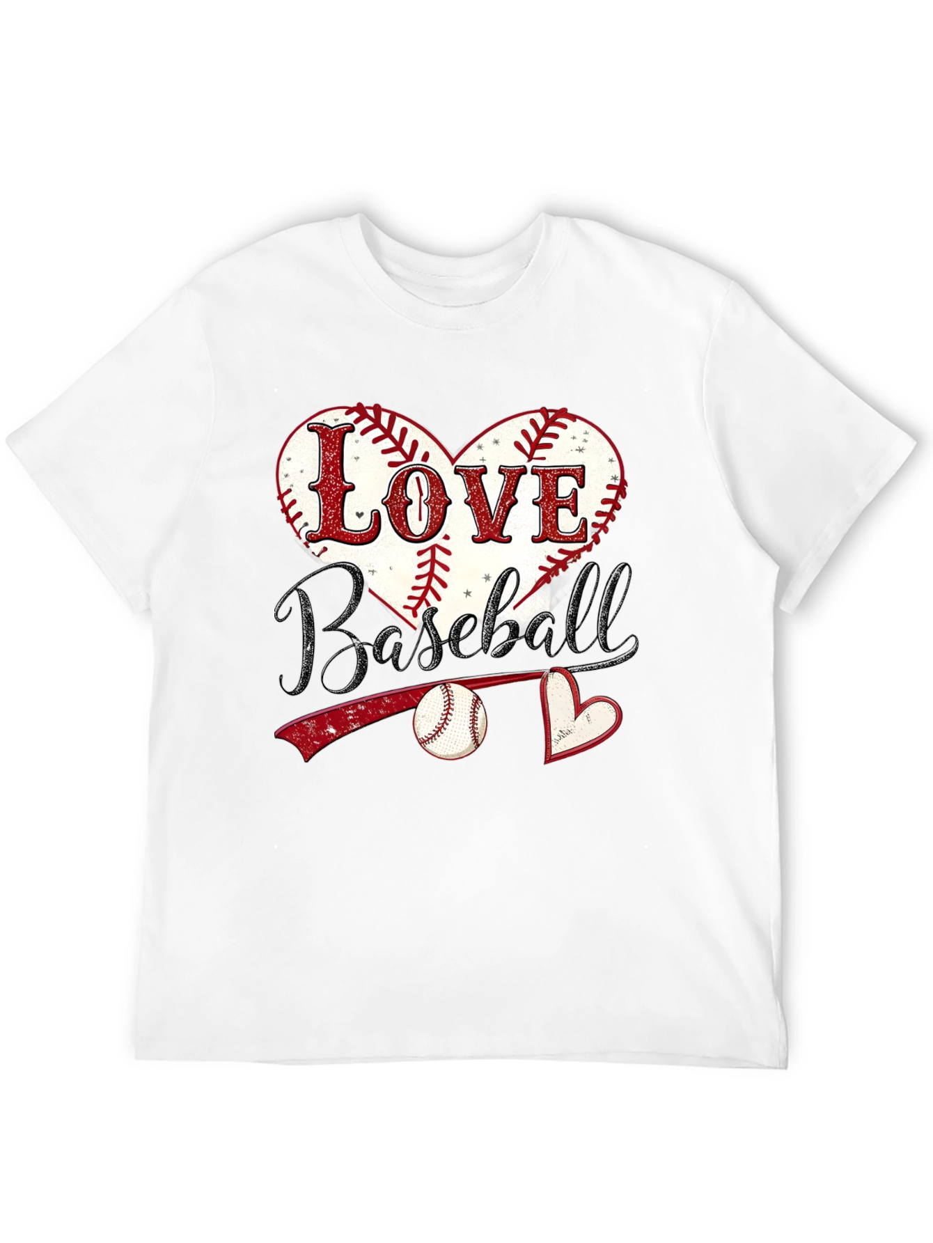 Black Love Baseball Graphic T-Shirt view 12