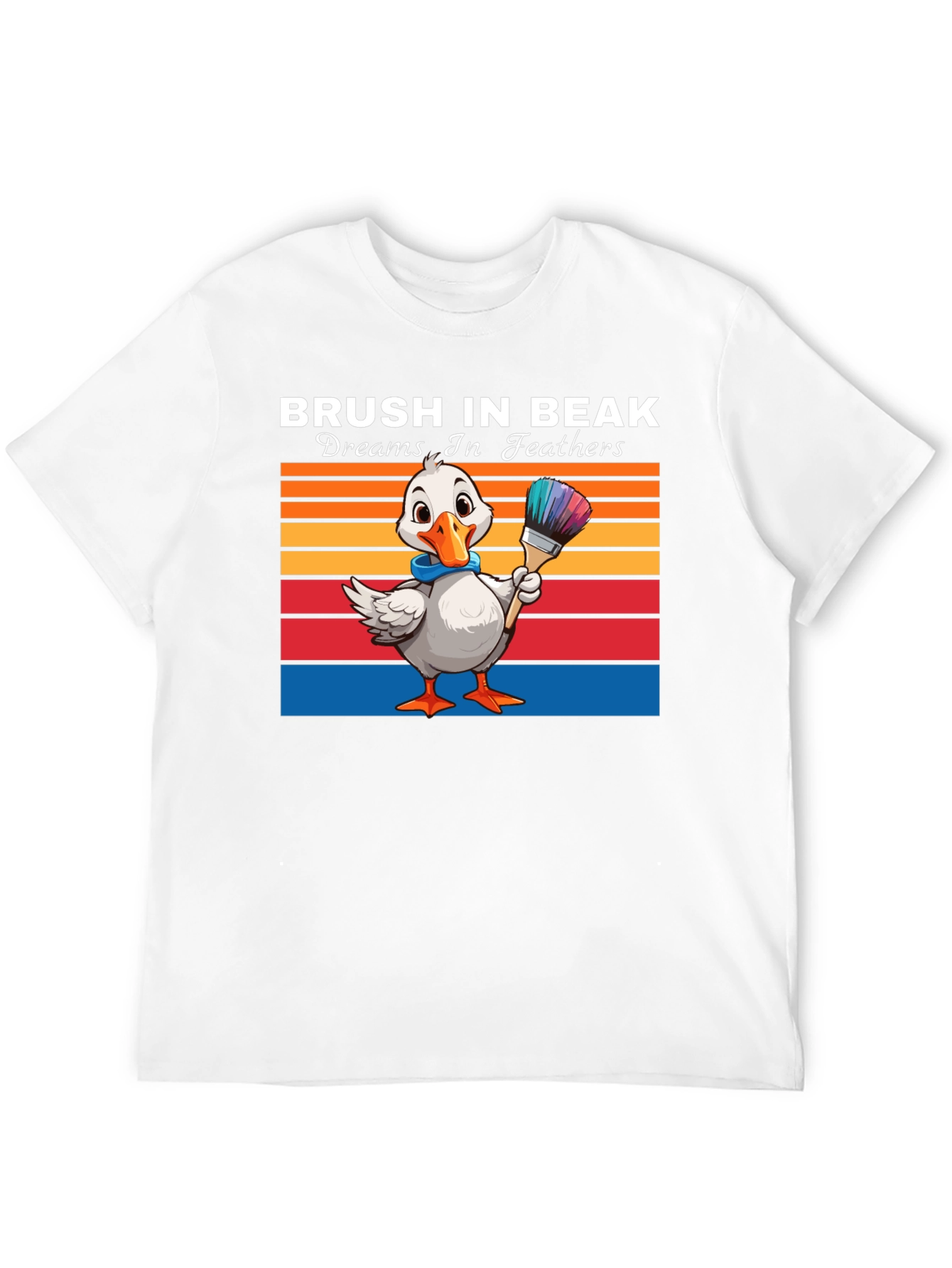 Black Brush in Beak T-shirt view 12