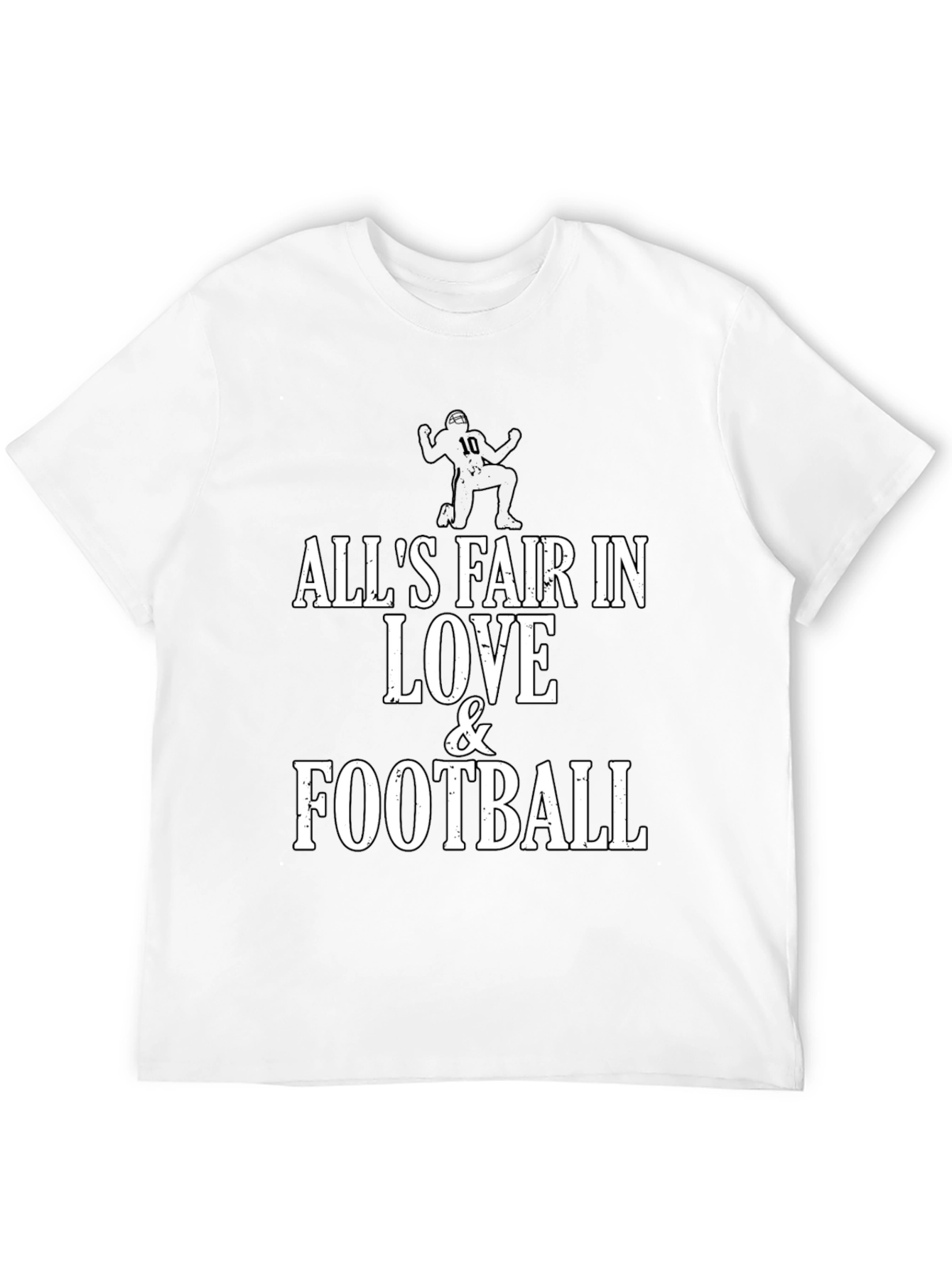 Black All's Fair in Love & Football Graphic Tee view 12
