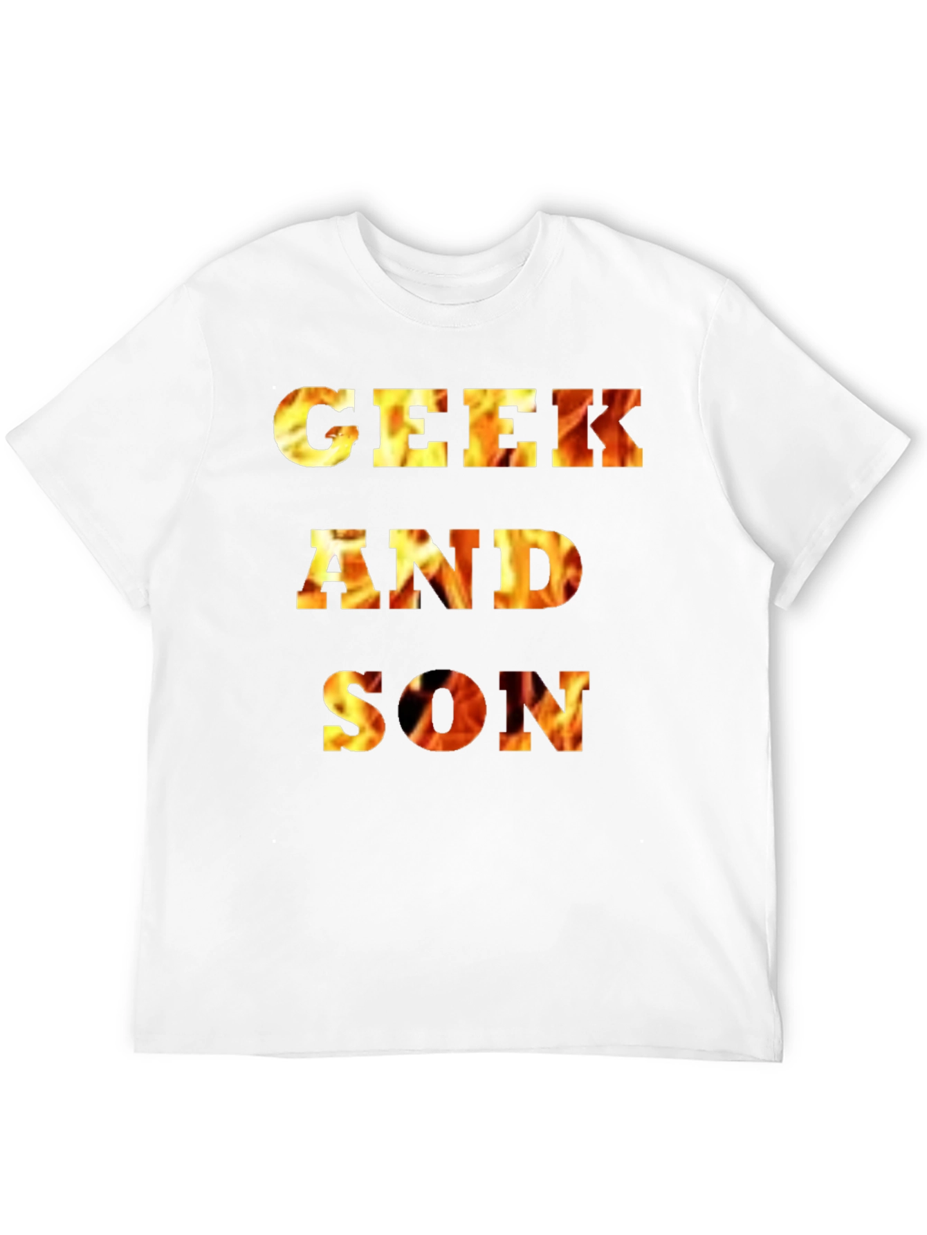 Black Geek and Son Flaming Graphic Tee - Black view 12