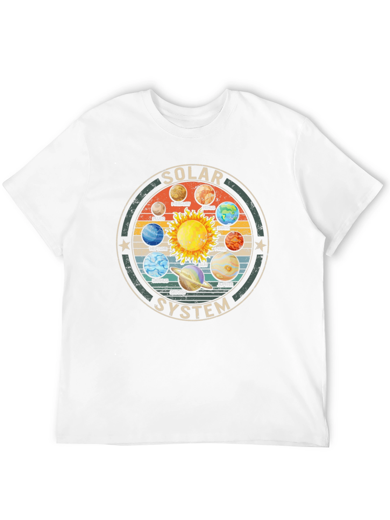 Black Solar System Graphic Tee - Vintage Style view 12