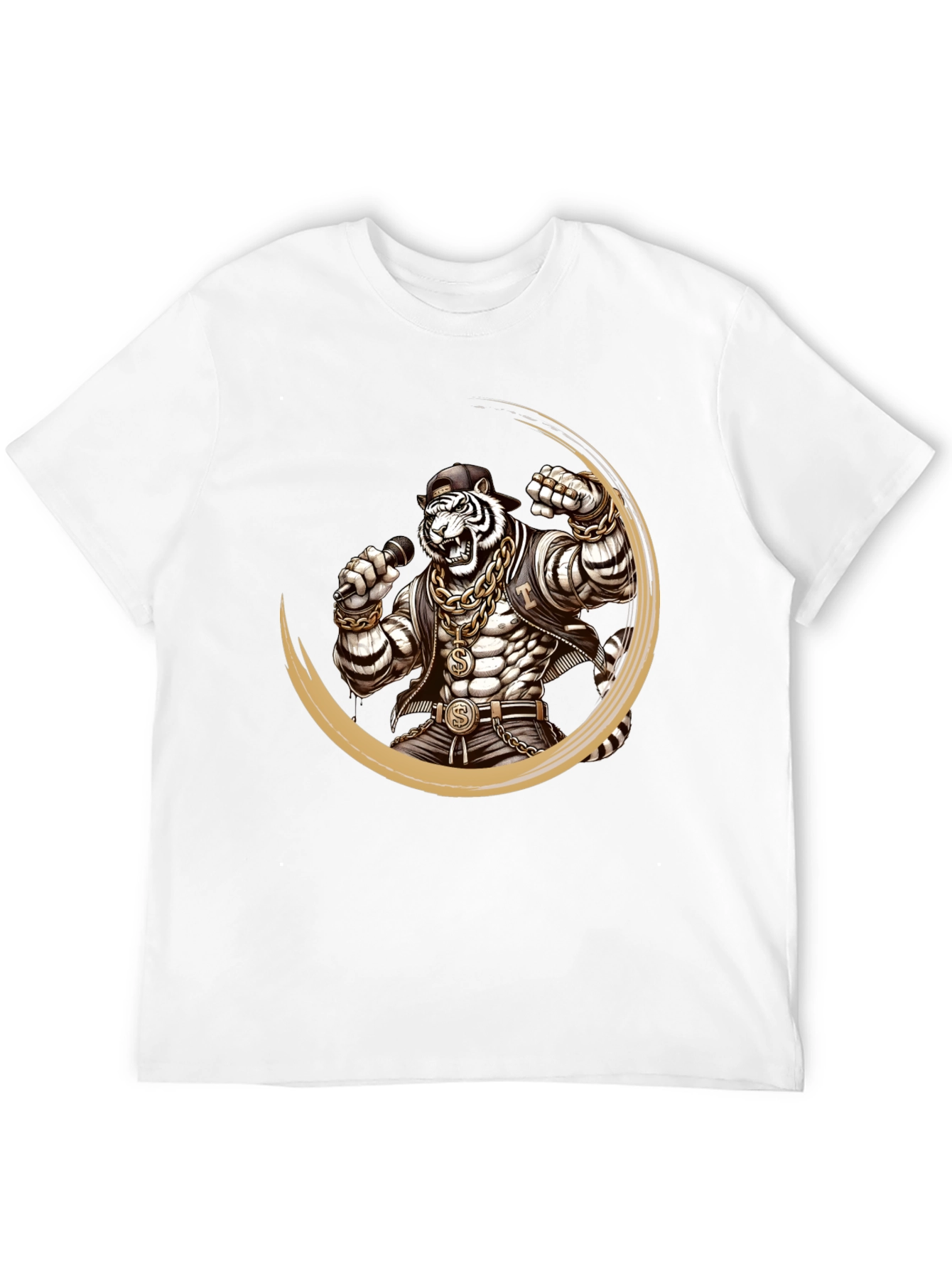 Black Tiger Rapper Graphic Tee - Cool & Trendy view 12