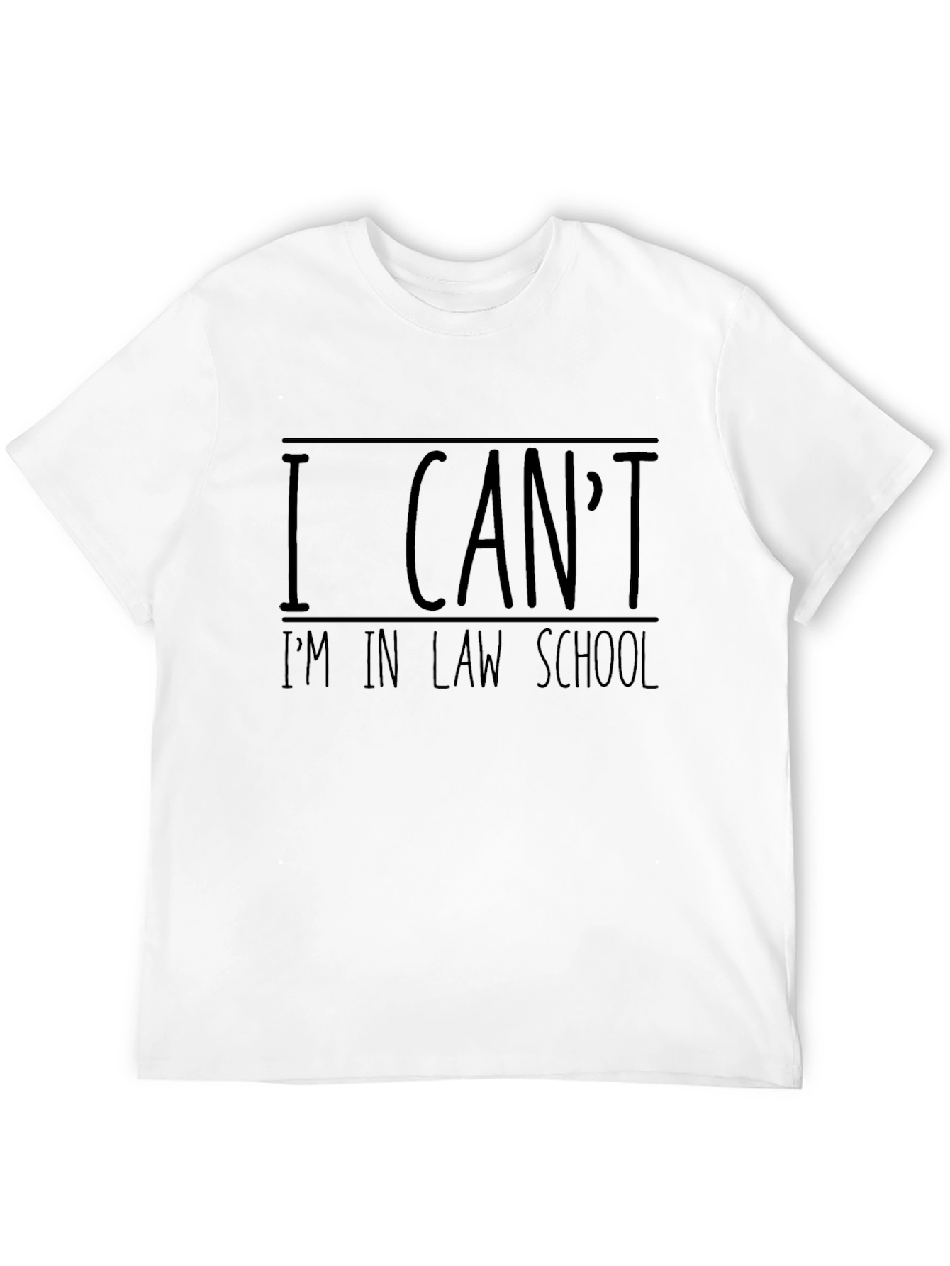 Black I Can't I'm in Law School T-Shirt - Funny Law Student Tee view 12