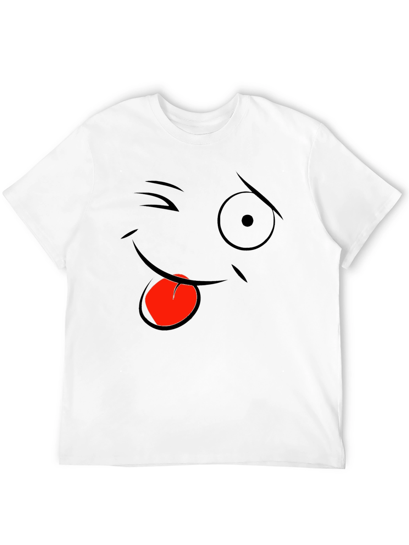 Black Funny Face Graphic Black T-Shirt view 12