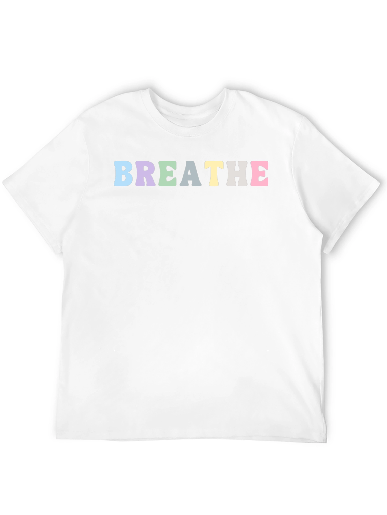 Black Breathe Graphic Tee - Relaxed Fit Cotton T-Shirt view 12