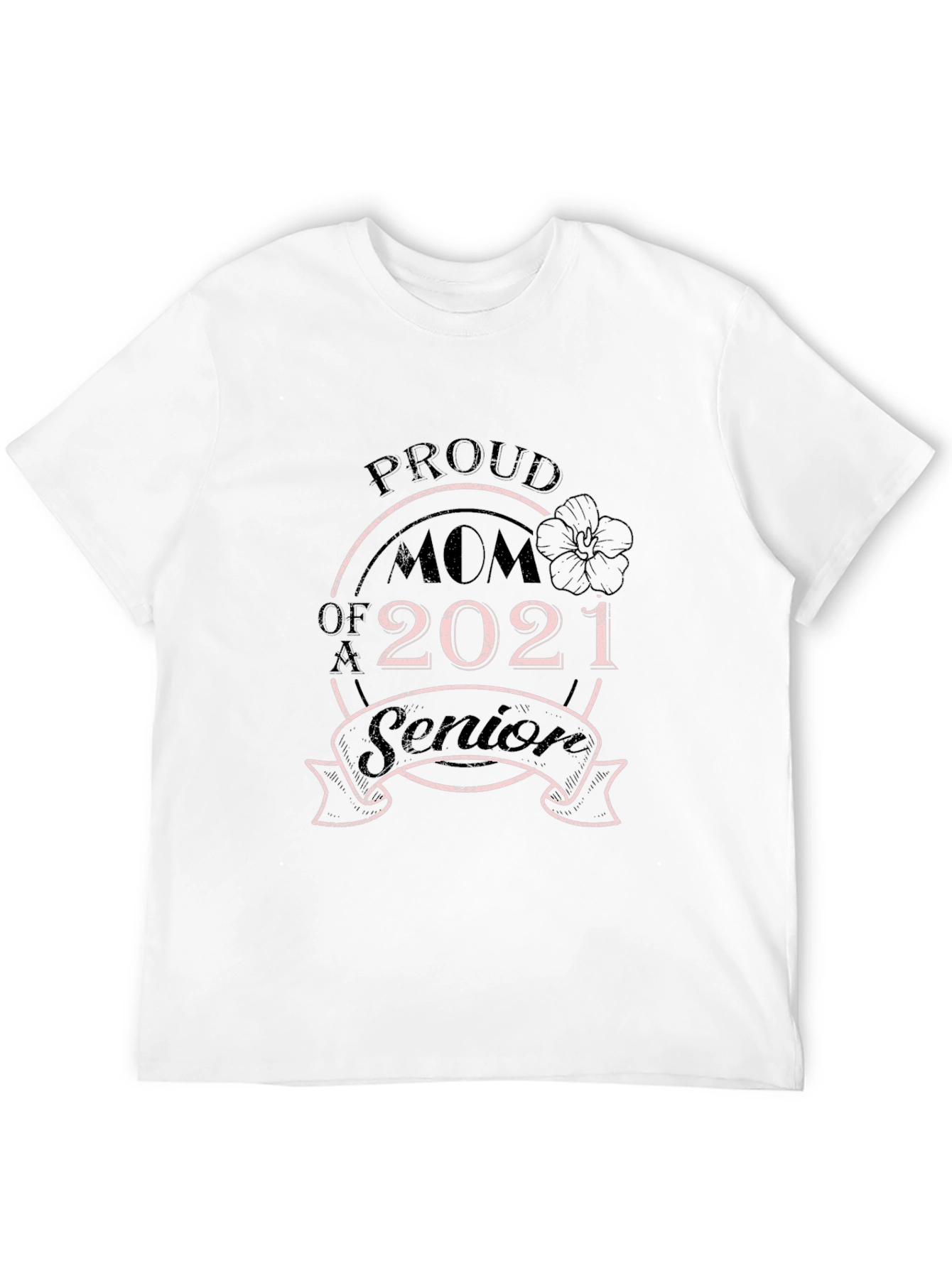 Proud Mom of a 2021 Senior Black T-Shirt - 12