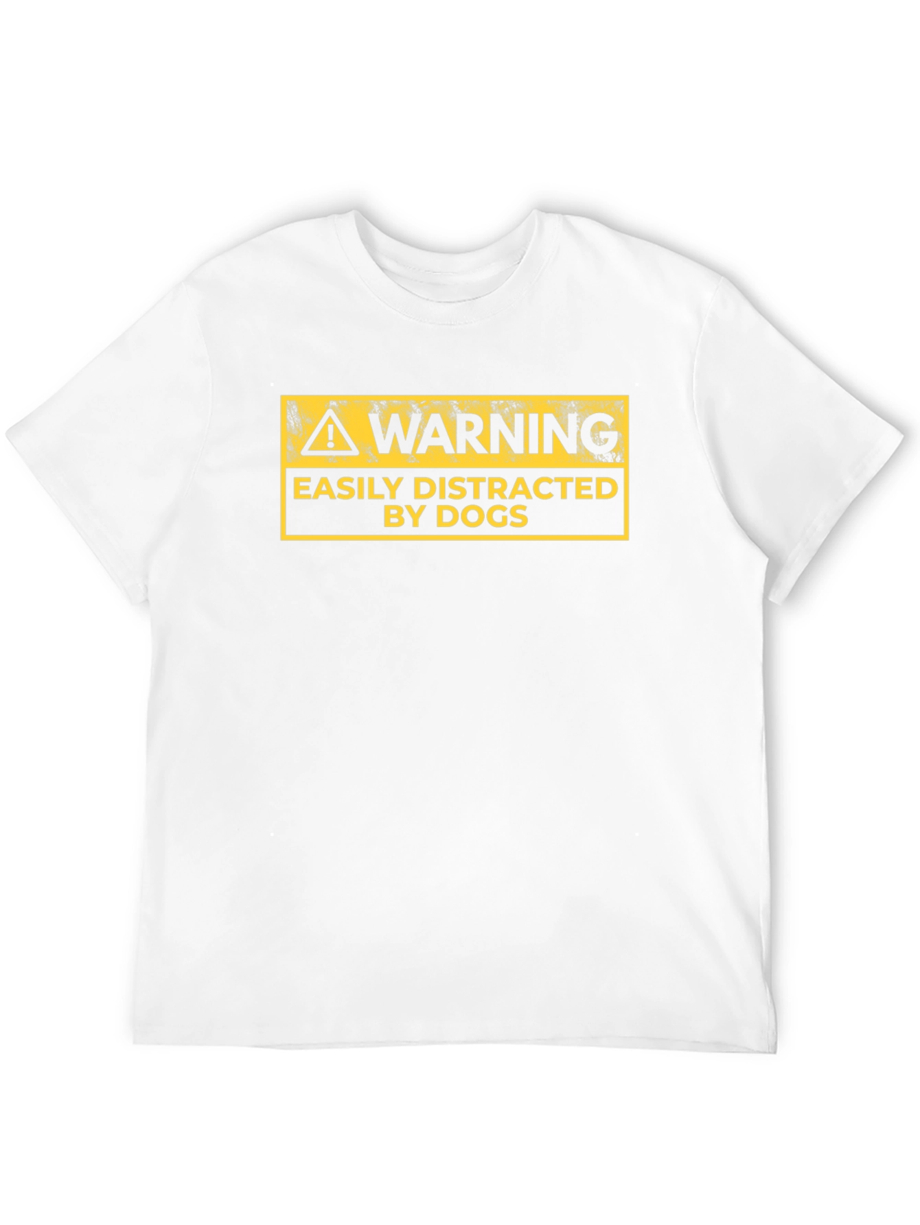 Black Warning Easily Distracted By Dogs Graphic Tee view 12