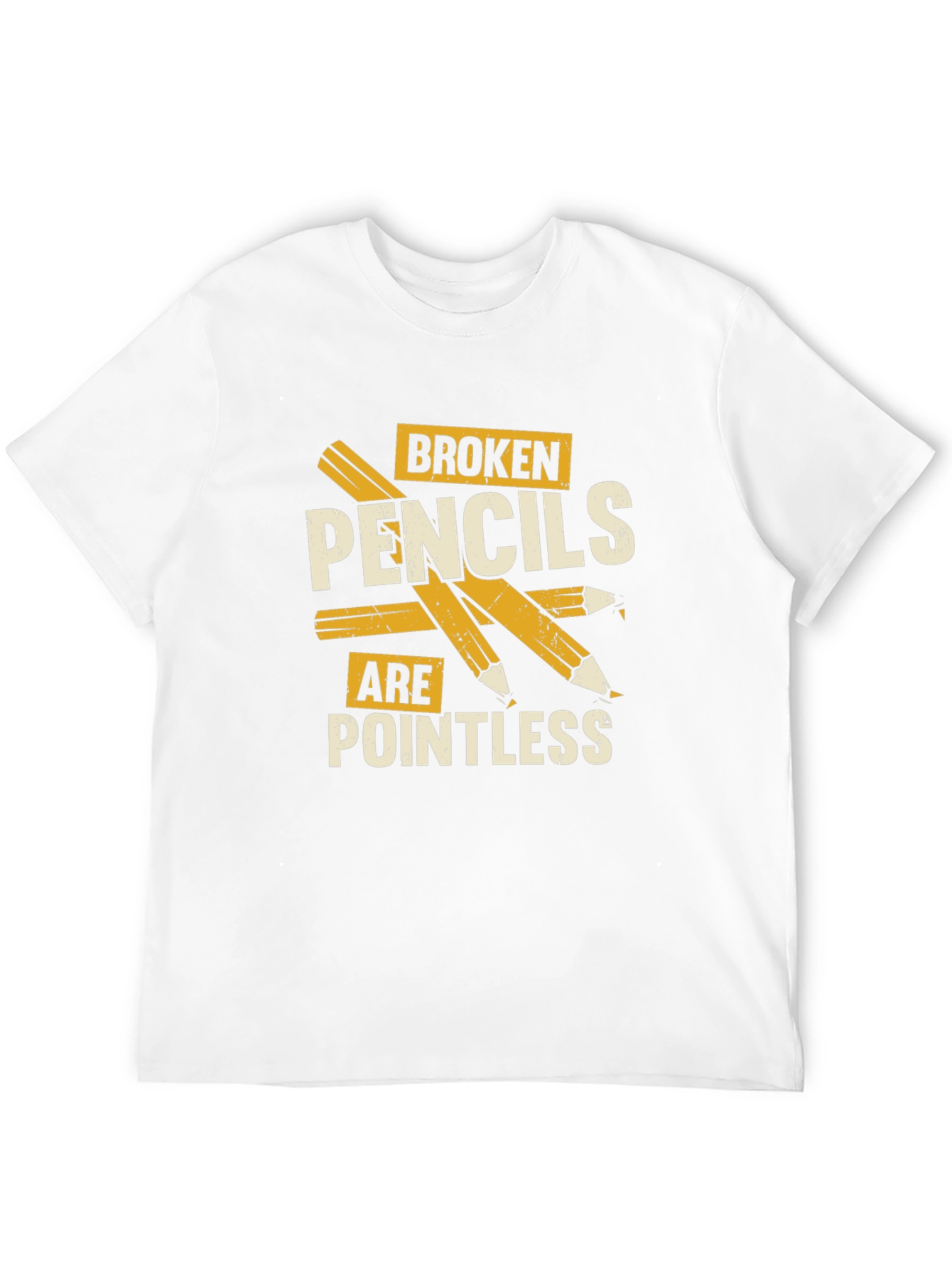 Black Broken Pencils T-Shirt - Pointless Graphic Tee view 12
