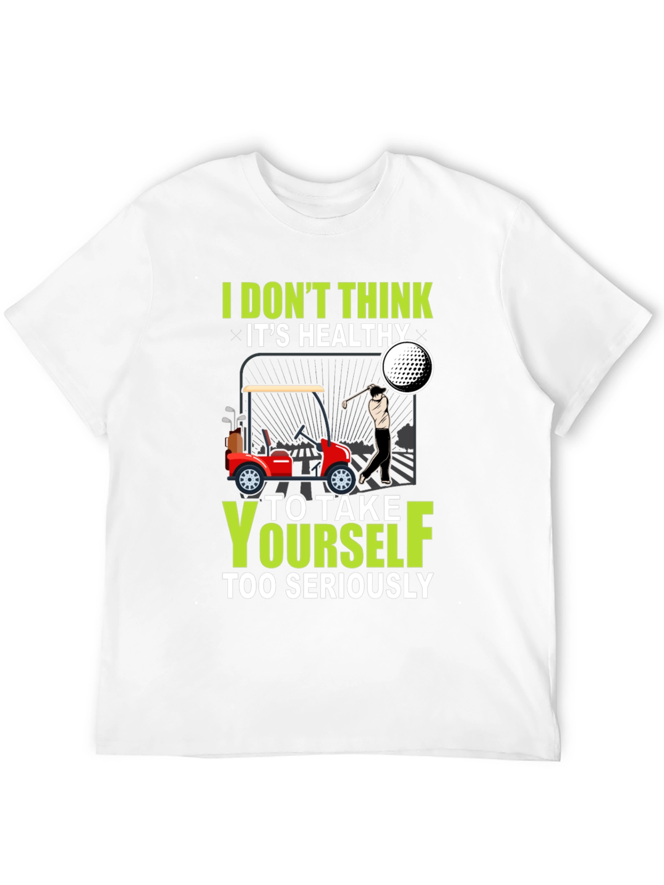 Black Golf Humor T-Shirt - Don't Take Yourself Too Seriously view 12