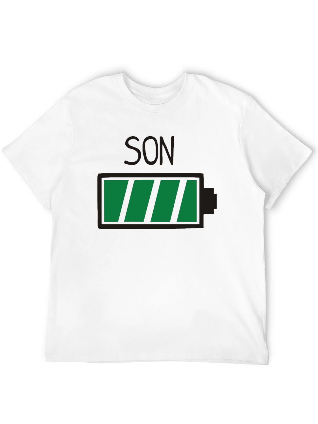 Black Full Battery Son T-Shirt - Black Graphic Tee view 12