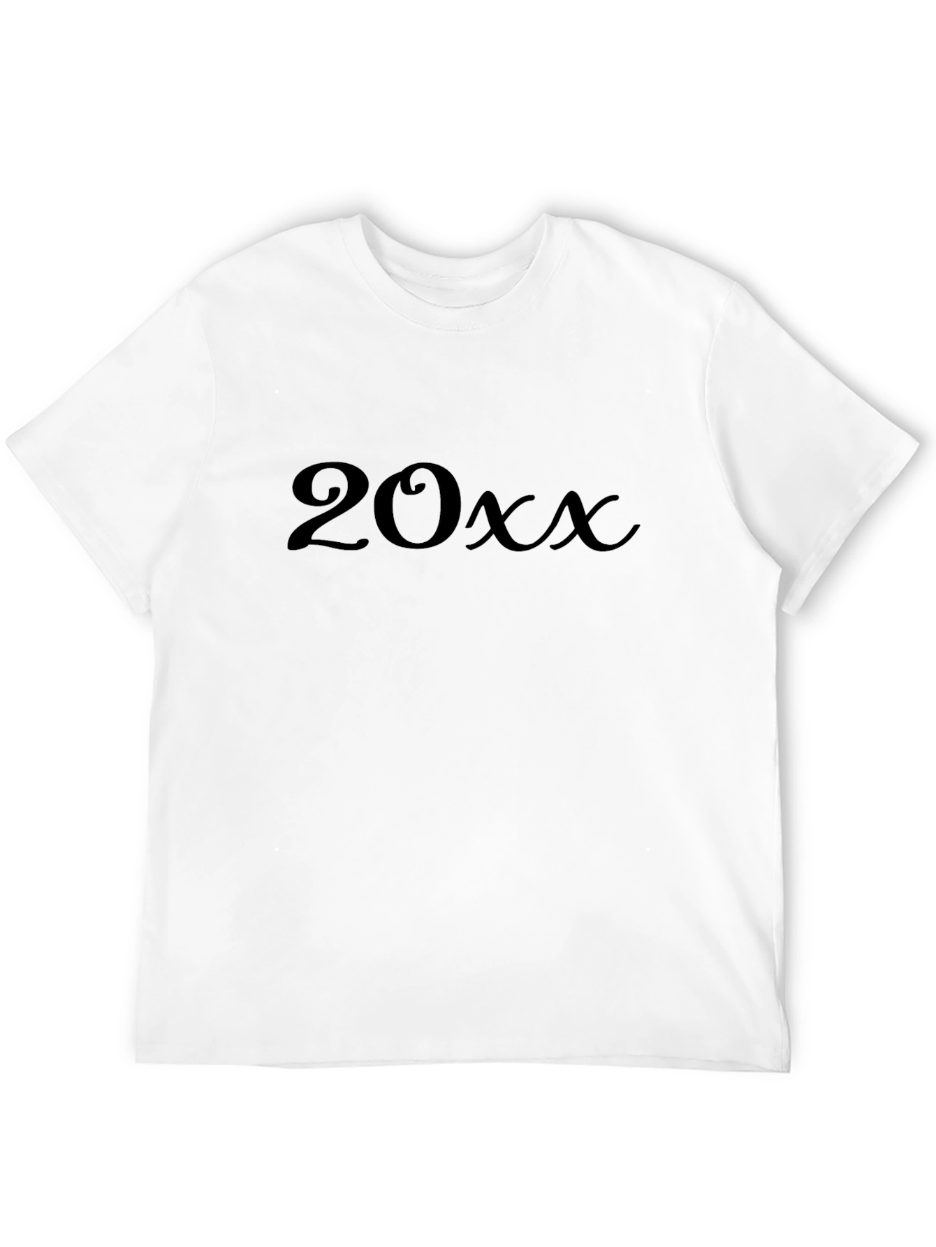 Black Men's Black T-Shirt - 20xx Design view 12