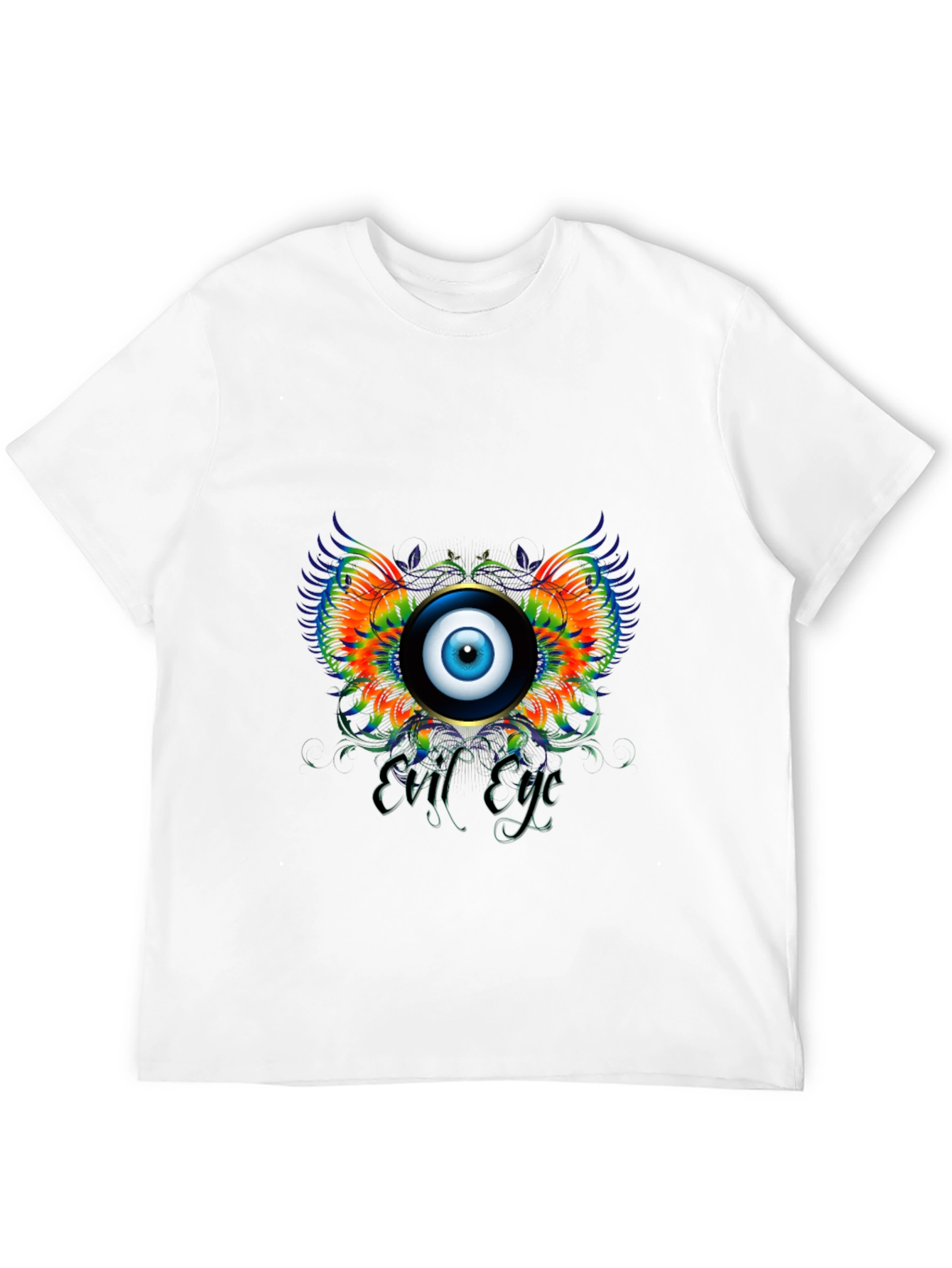 Black Evil Eye Graphic Print Black T-Shirt view 12