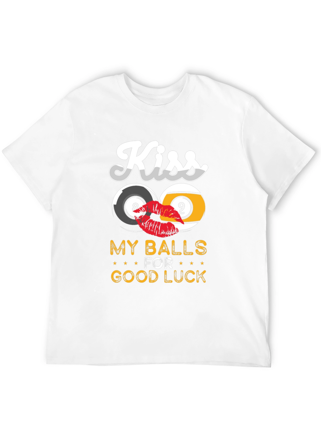 Black Kiss My Balls For Good Luck Graphic Tee view 12