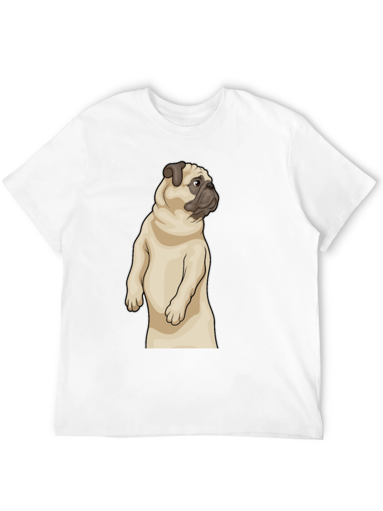 Black Pug Graphic Tee - Men's Black Short Sleeve Shirt view 12