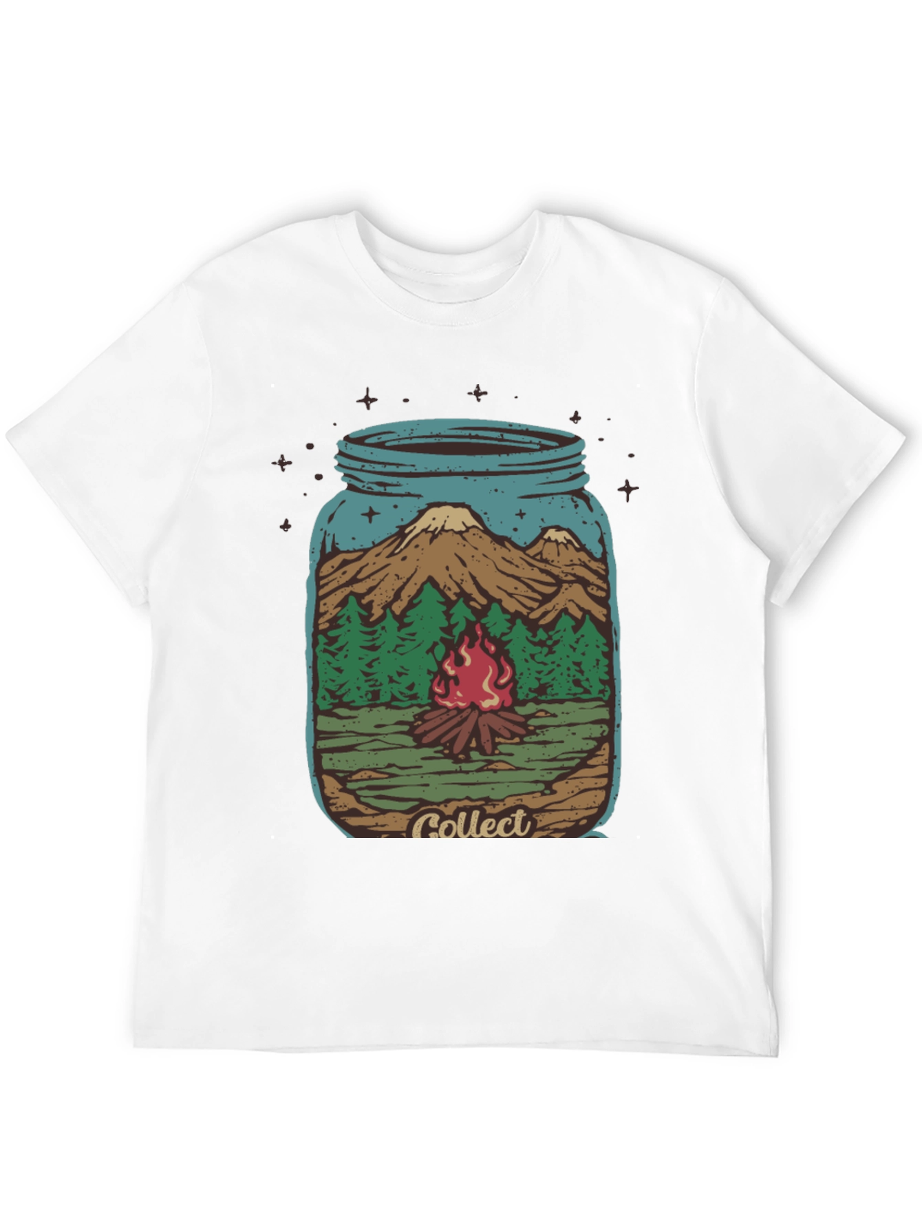 Black Camping Jar Graphic T-Shirt - Black view 12