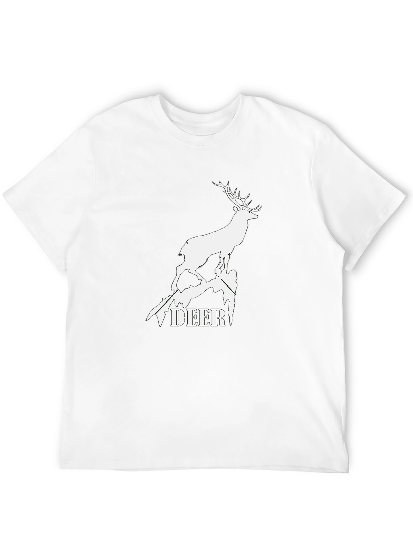 Black Deer Graphic Tee - Black Cotton T-Shirt view 12