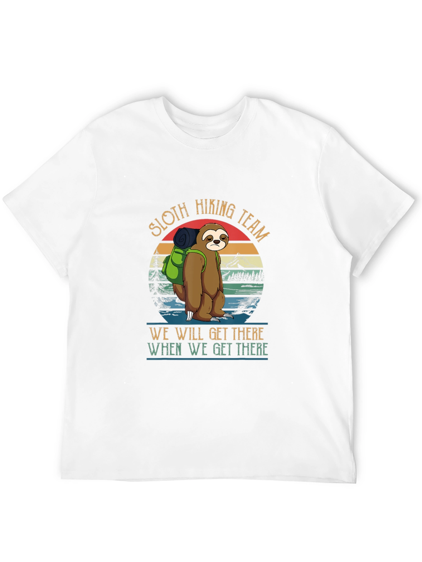 Black Sloth Hiking Team Graphic T-Shirt view 12