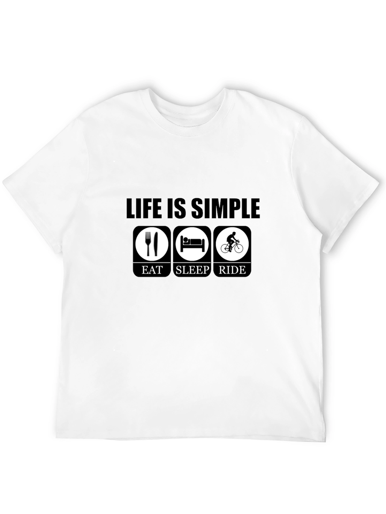 Black Eat Sleep Ride T-Shirt - Simple Life view 12