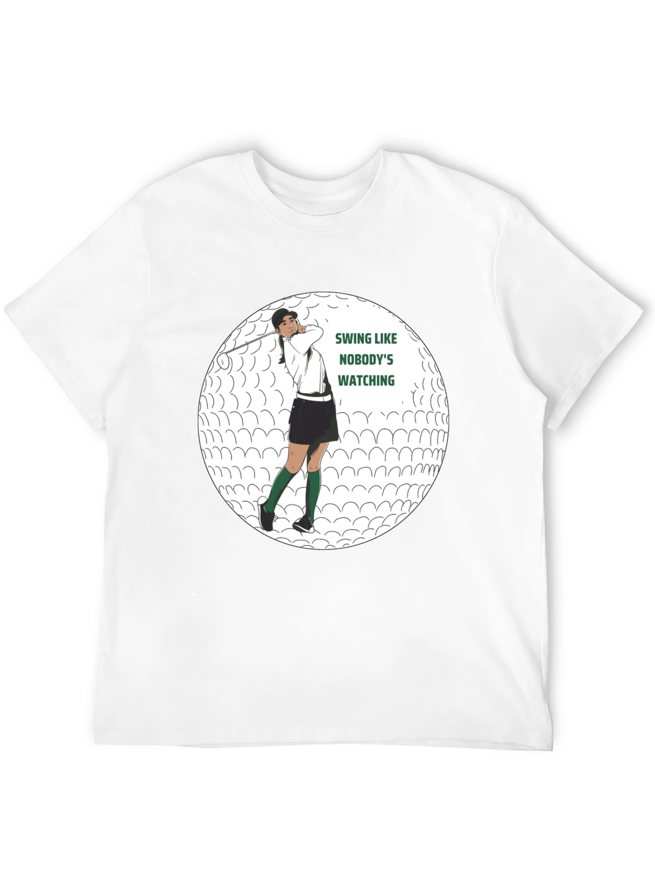Black Golf Swing Graphic Tee - Funny Golfer Shirt view 12