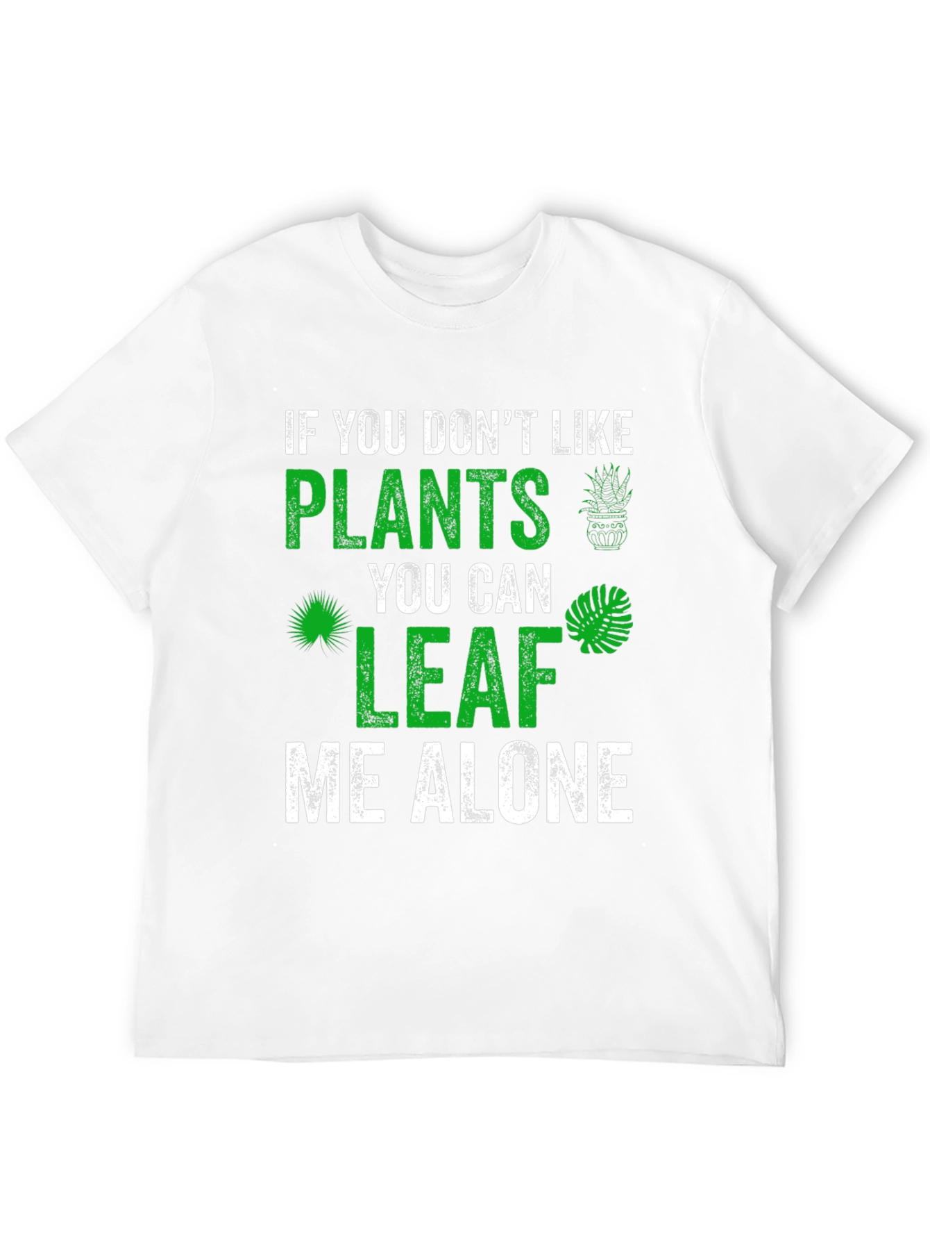 Black Plant Lover Graphic Tee - Leaf Me Alone view 12