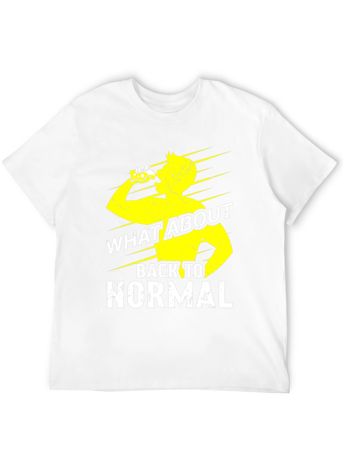 Black What About Back To Normal Graphic Tee view 12