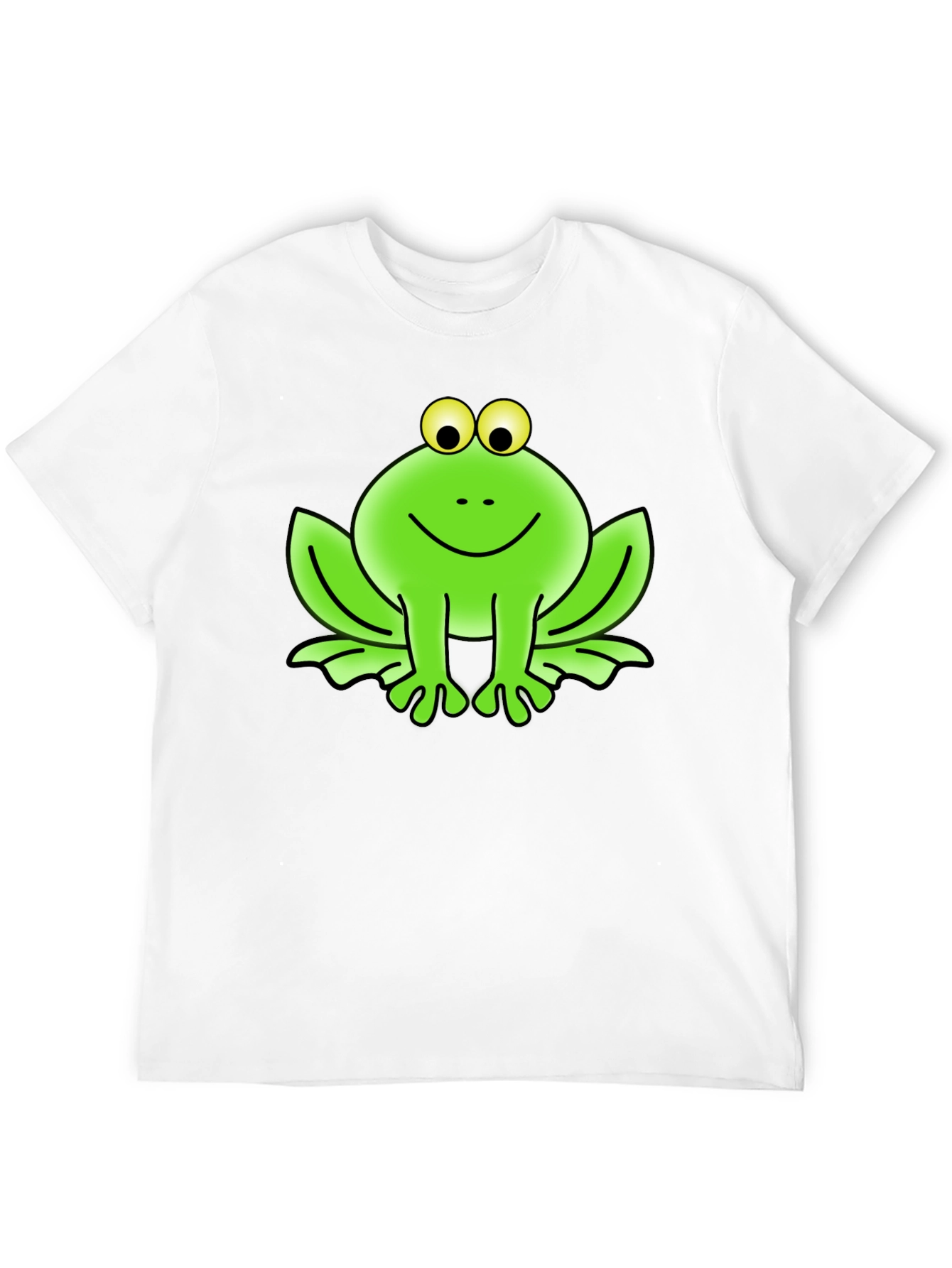 Black Funny Frog Graphic Tee - Black Cotton T-Shirt view 12