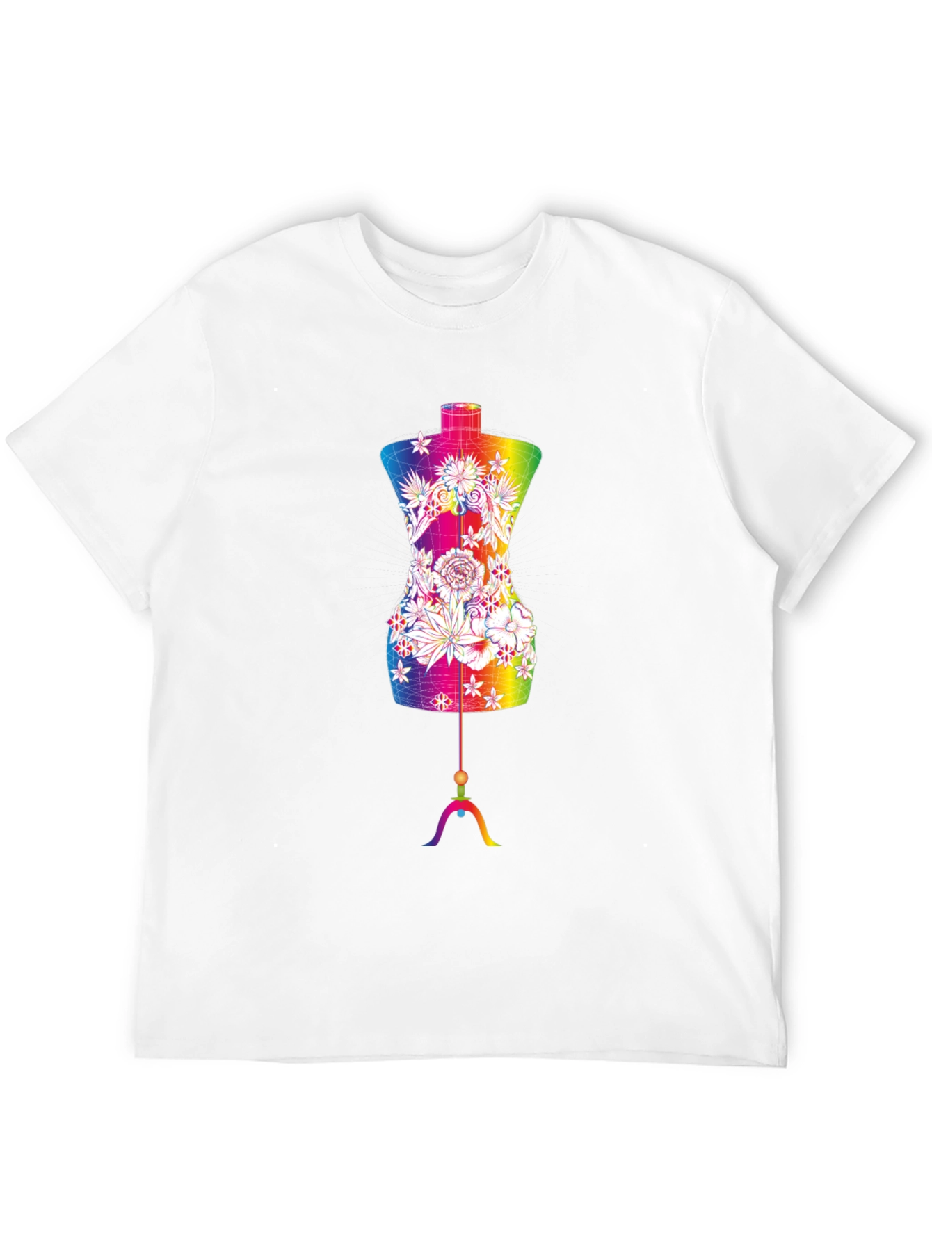 Black Rainbow Floral Mannequin Tee view 12