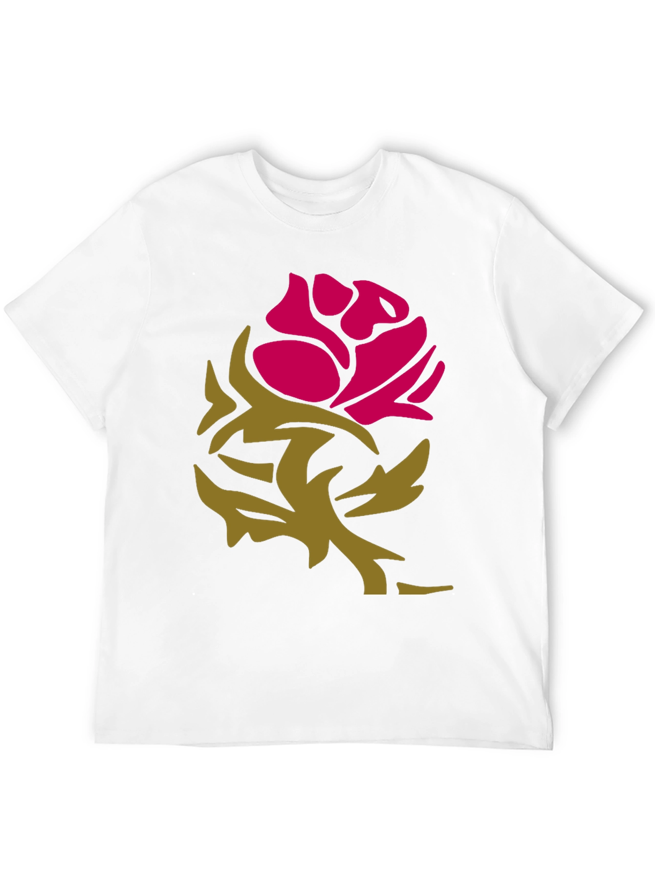 Black Stylish Rose Graphic Black T-Shirt view 12