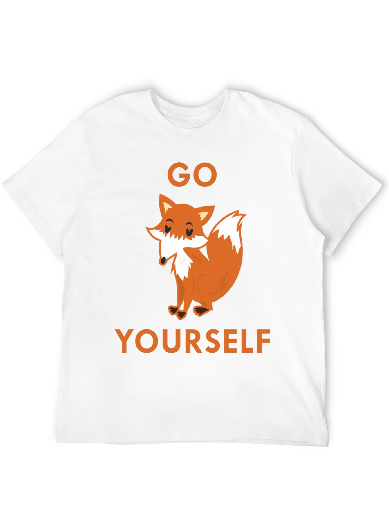 Black Go Fox Yourself Funny Graphic Tee - Black Cotton T-Shirt view 12