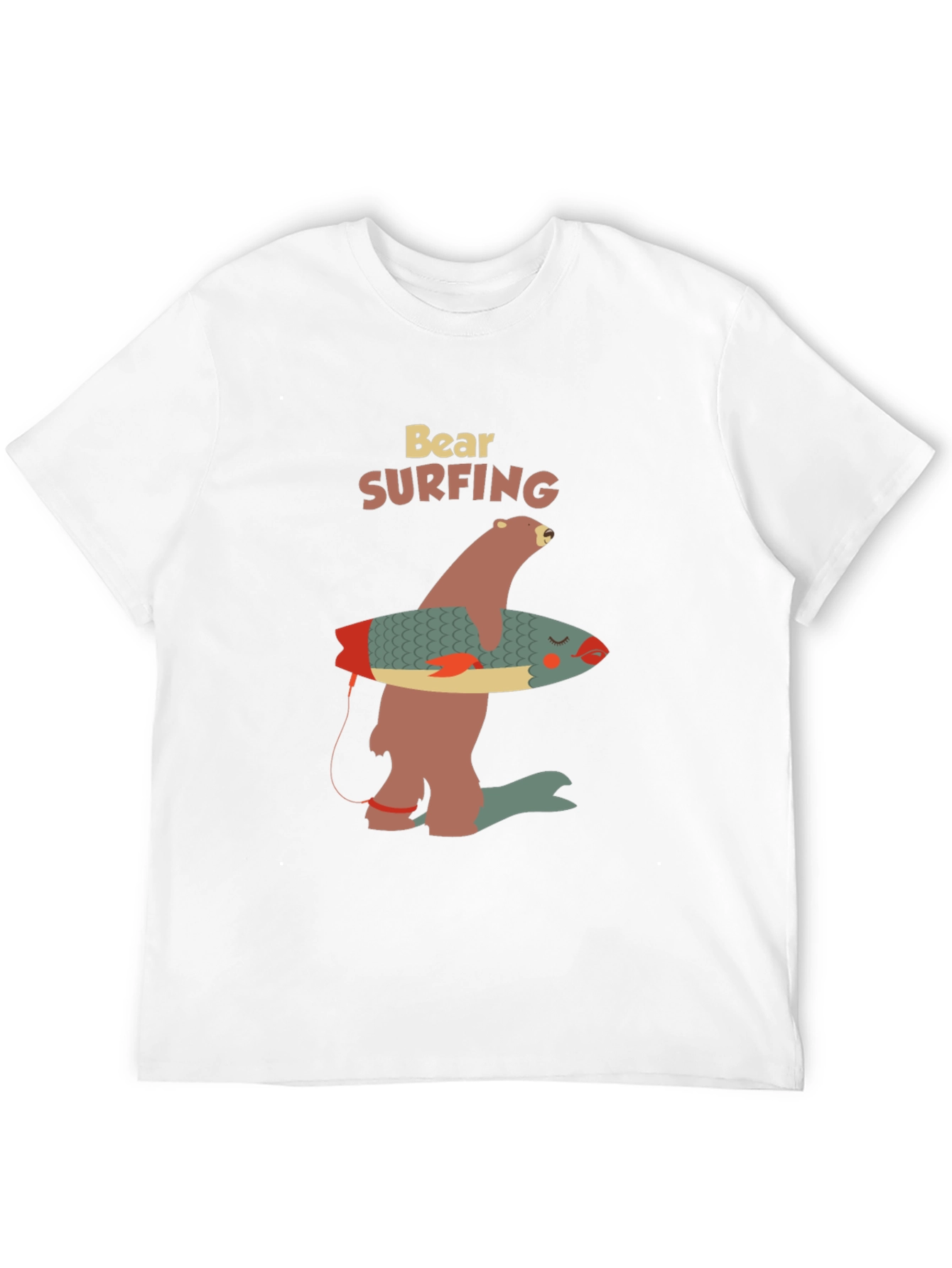 Black Bear Surfing Graphic Tee - Cool Casual Wear view 12