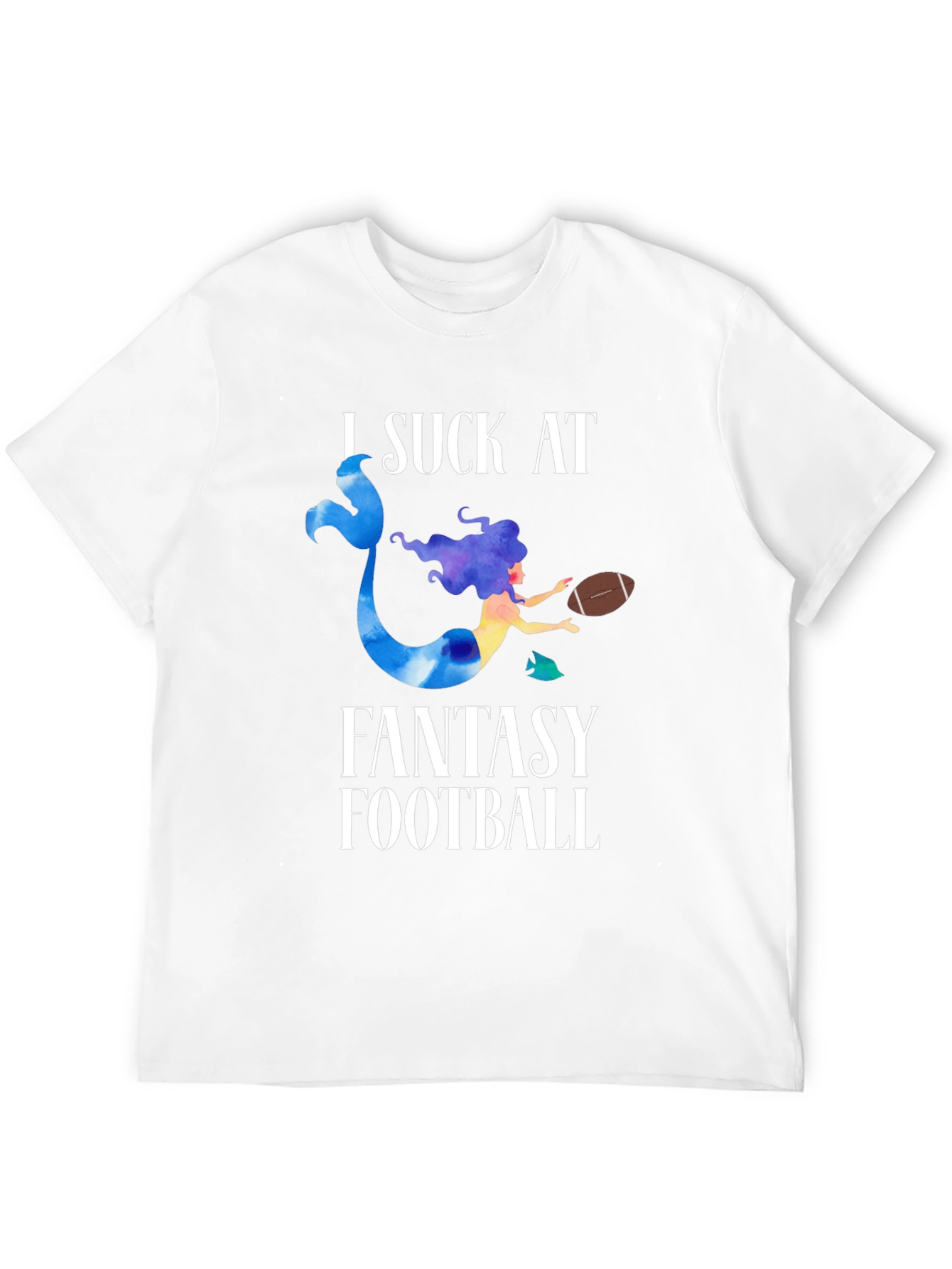 Black Fantasy Football Mermaid Graphic T-Shirt view 12