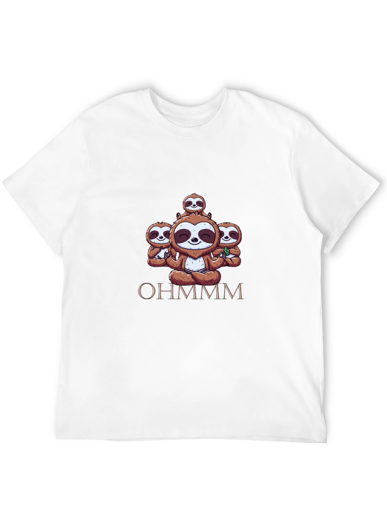 Black Ohm Sloth Meditation Black Tee view 12