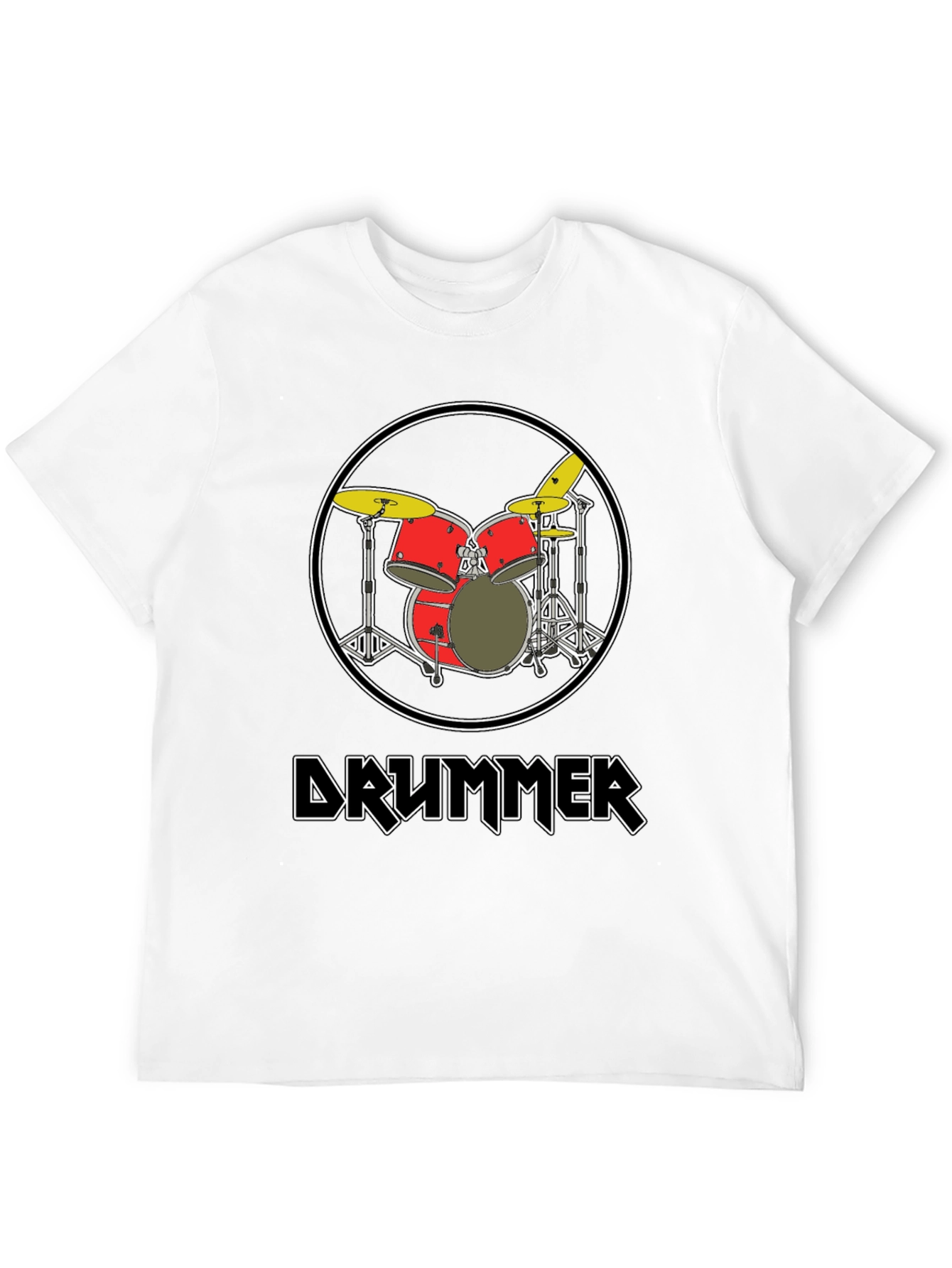 Black Drummer T-Shirt - Music Lover Tee view 12