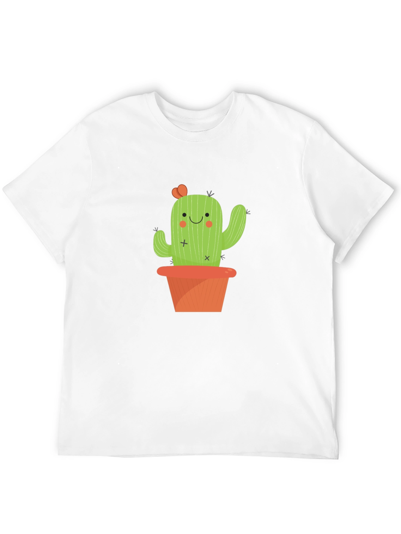 Black Cactus T-Shirt - Cute Potted Plant Design view 12
