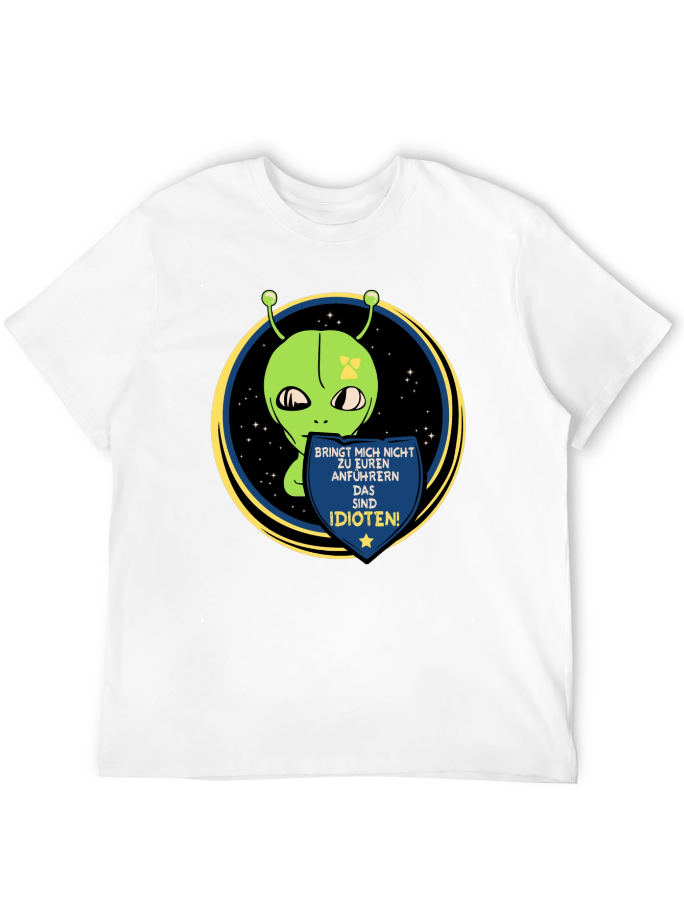 Black Alien Graphic T-Shirt - Funny Sci-Fi Design view 12