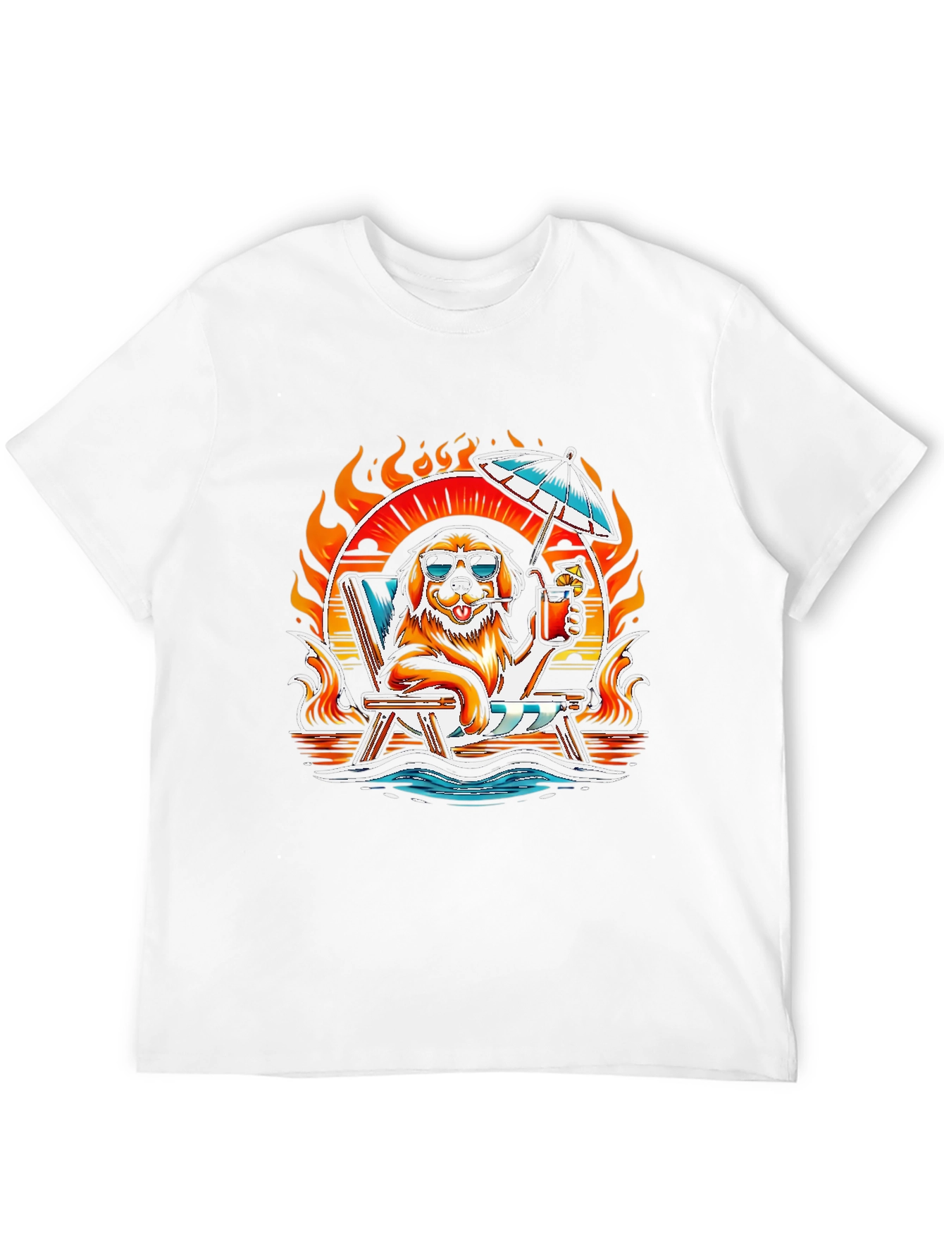 Black Dog Beach Vacation T-Shirt view 12