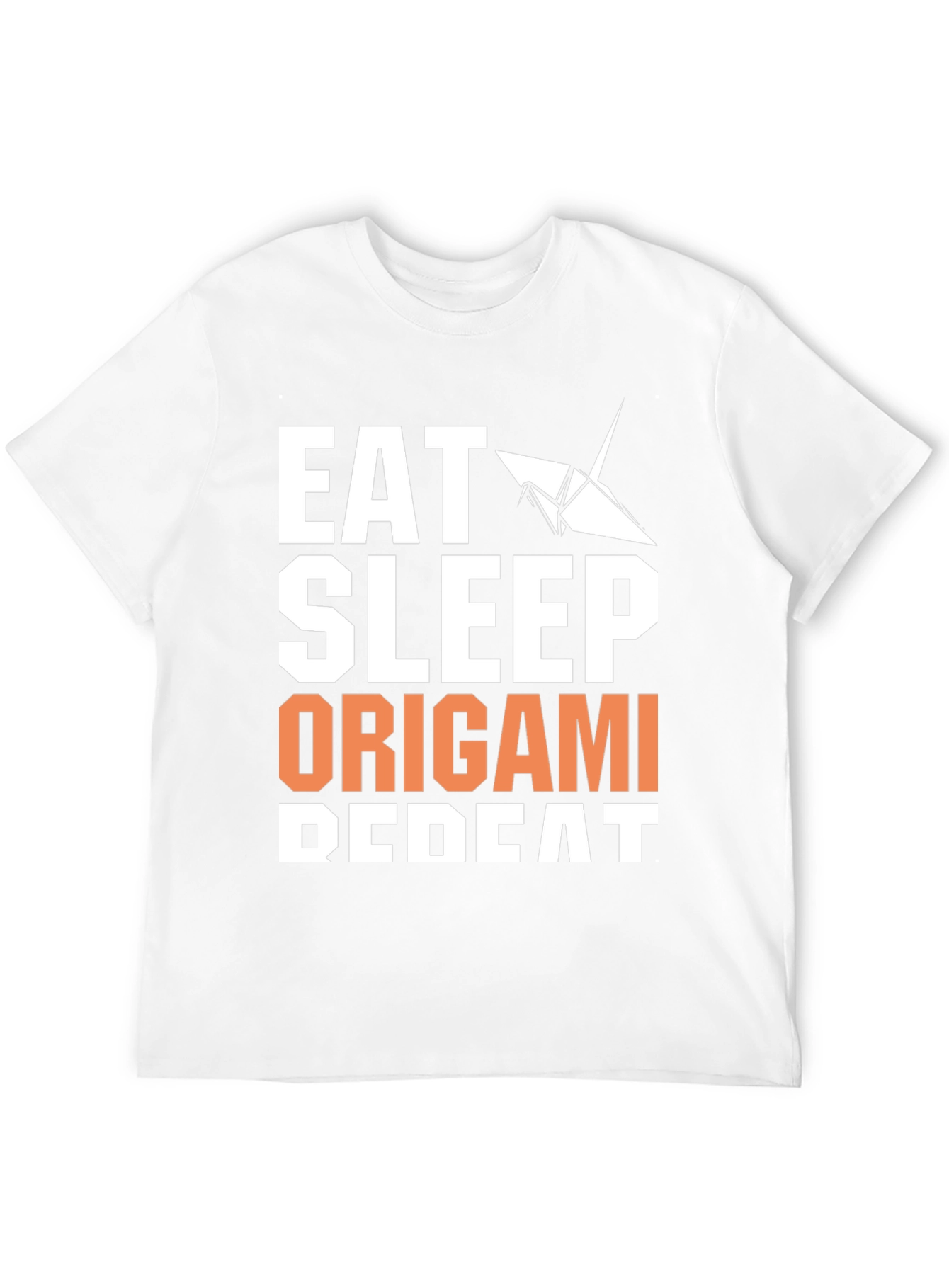 Black Eat Sleep Origami Repeat Graphic Tee view 12