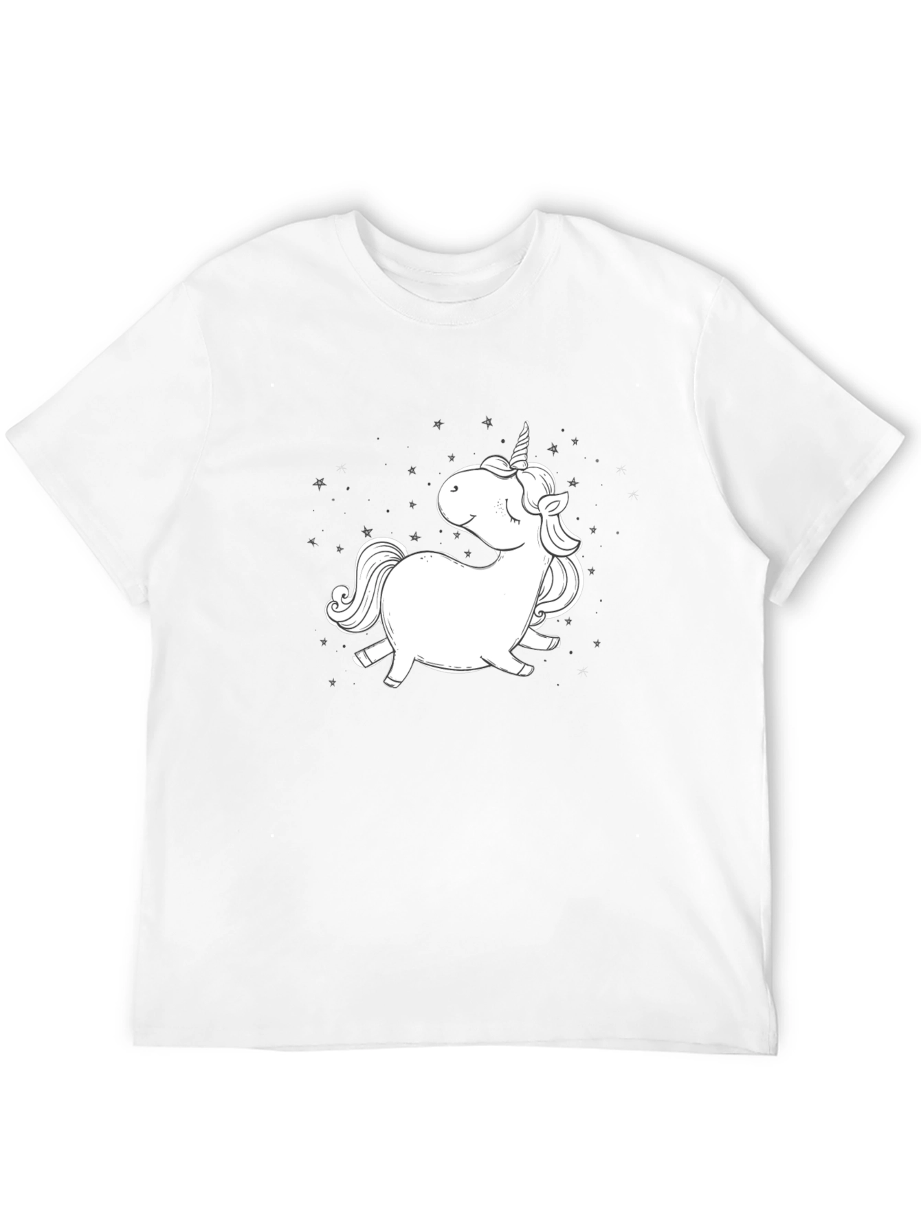 Black Unicorn Graphic T-Shirt - Black, Casual Style view 12