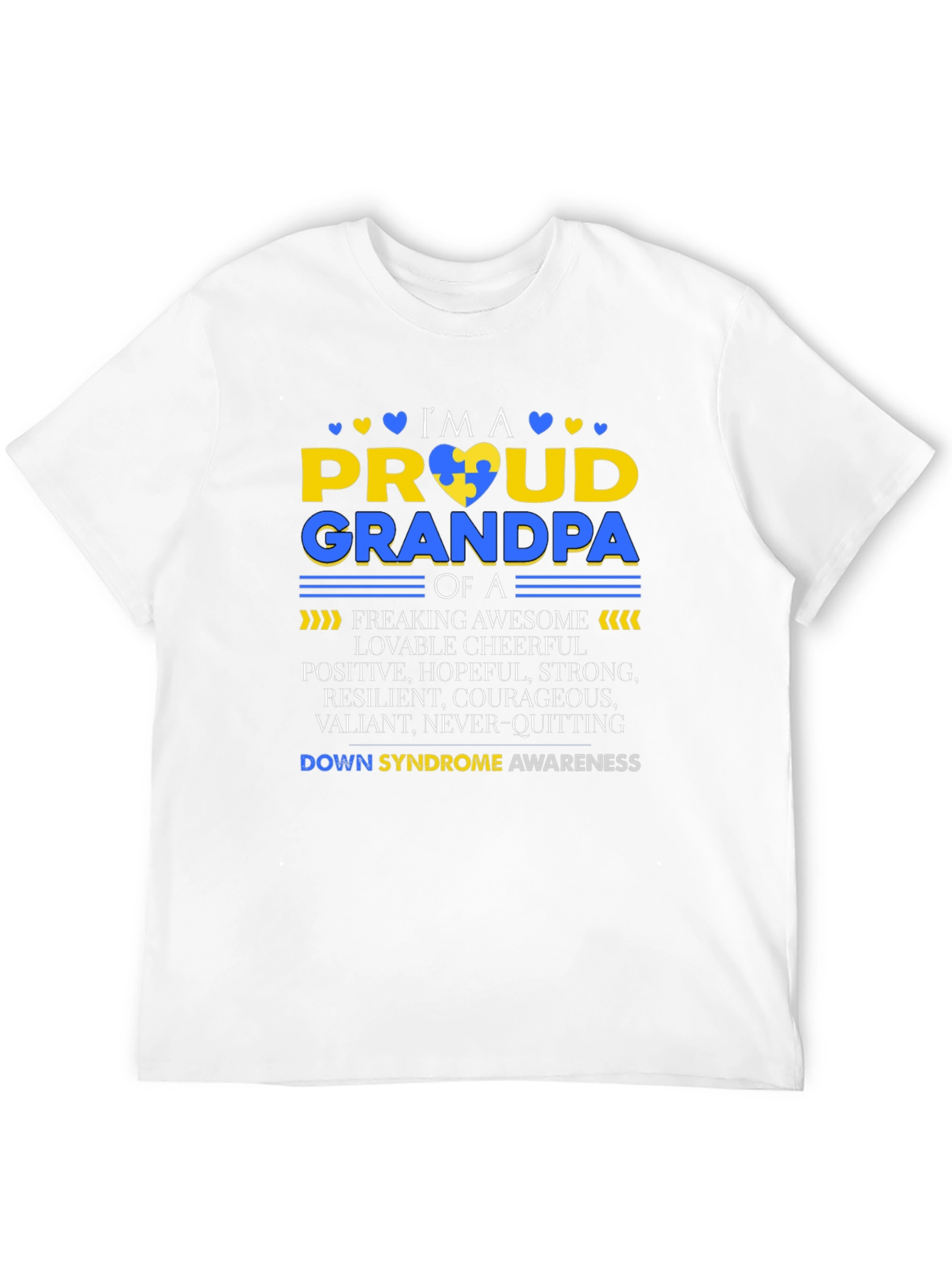 Proud Grandpa Down Syndrome Awareness T-Shirt - 12