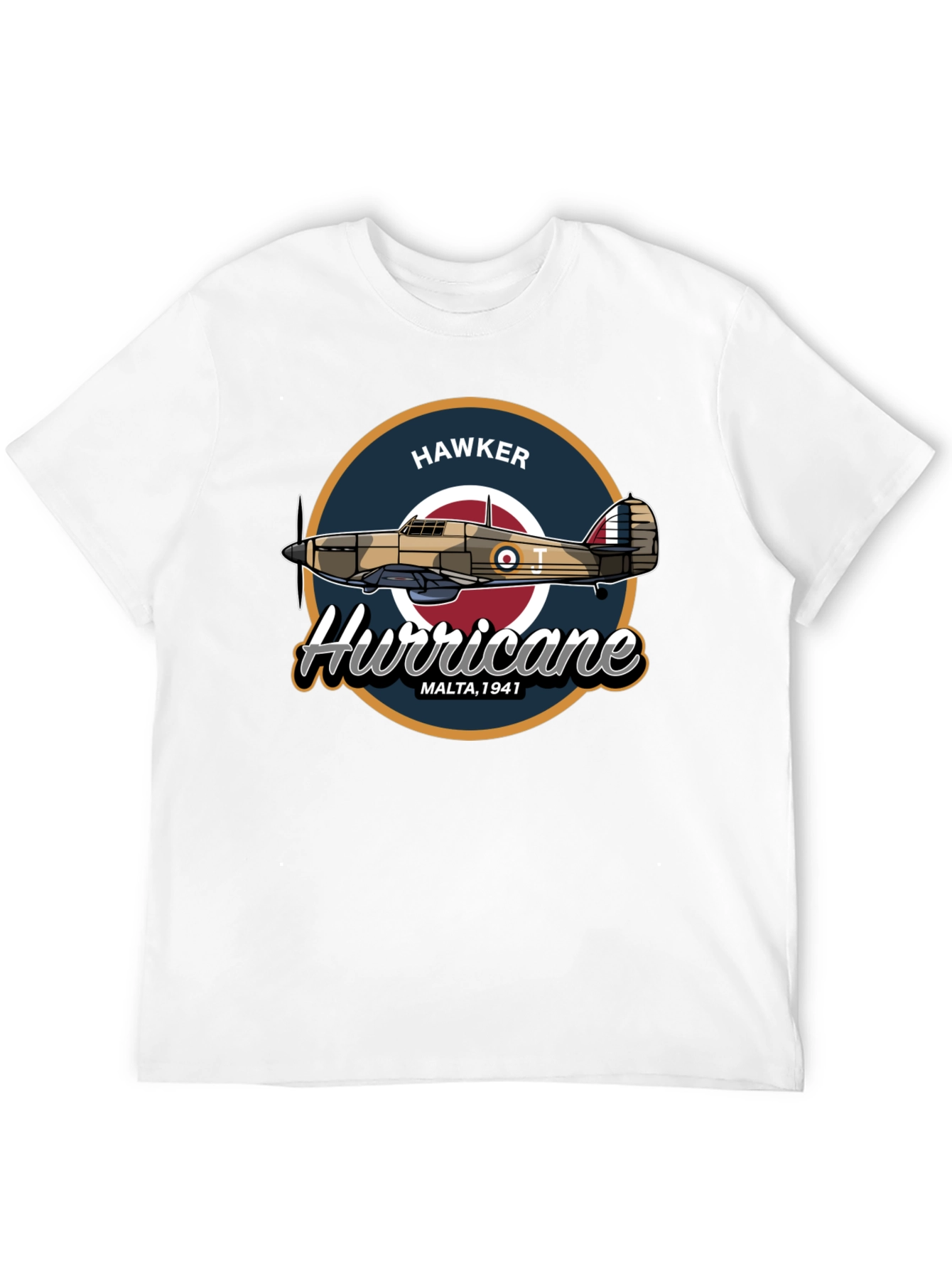 Black Hawker Hurricane Malta 1941 Black T-Shirt view 12