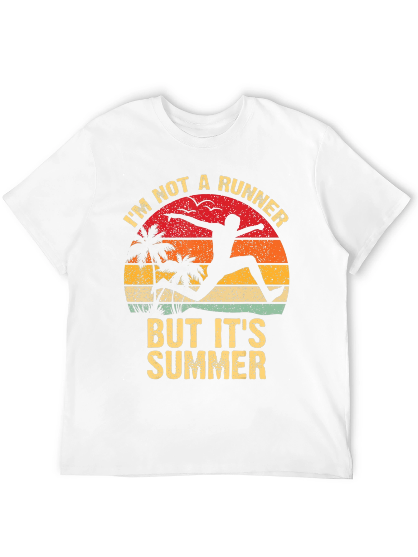 Black I'm Not A Runner But It's Summer Graphic Tee view 12