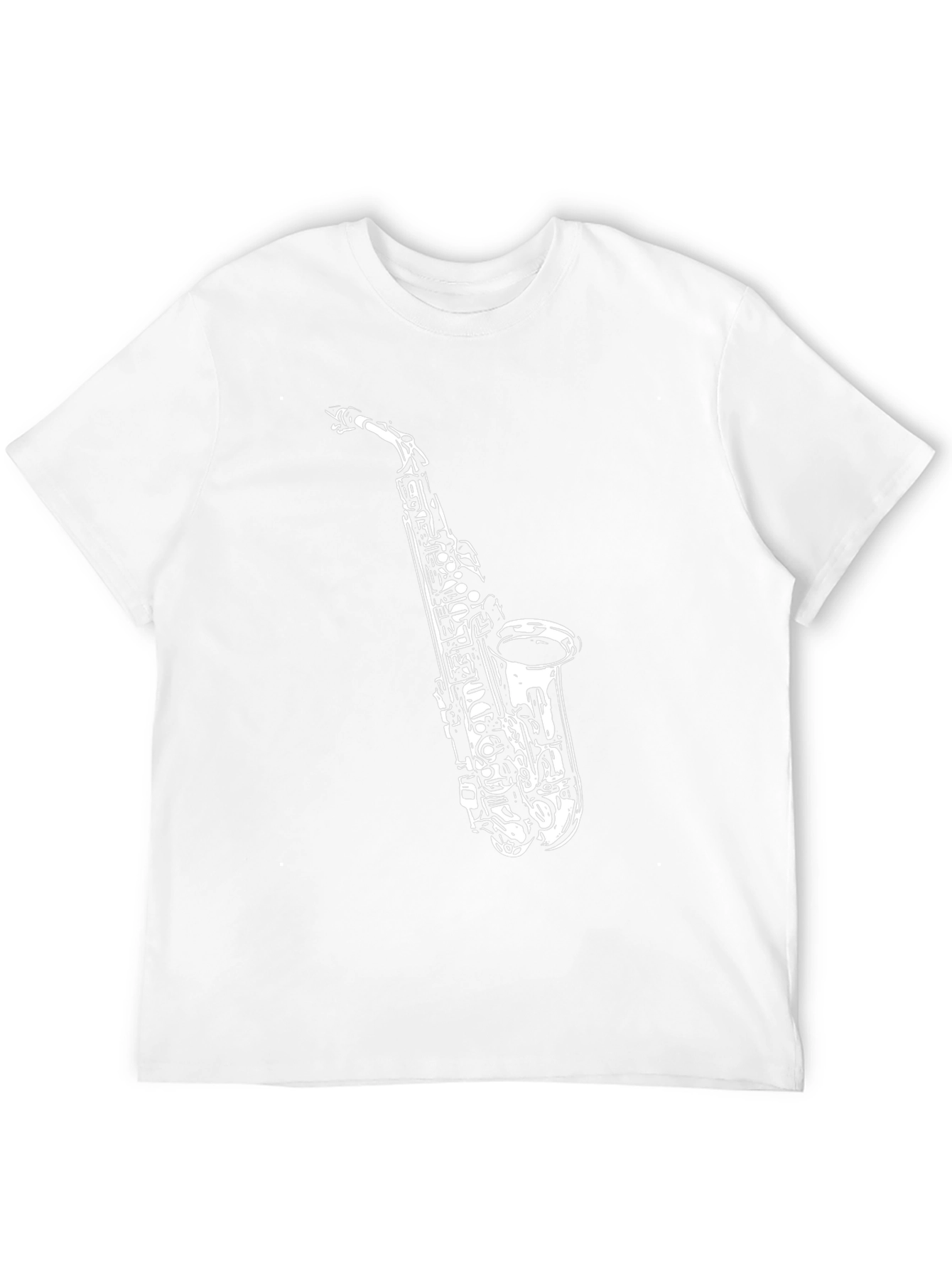 Black Saxophone Graphic Tee - Cool Musician Shirt view 12