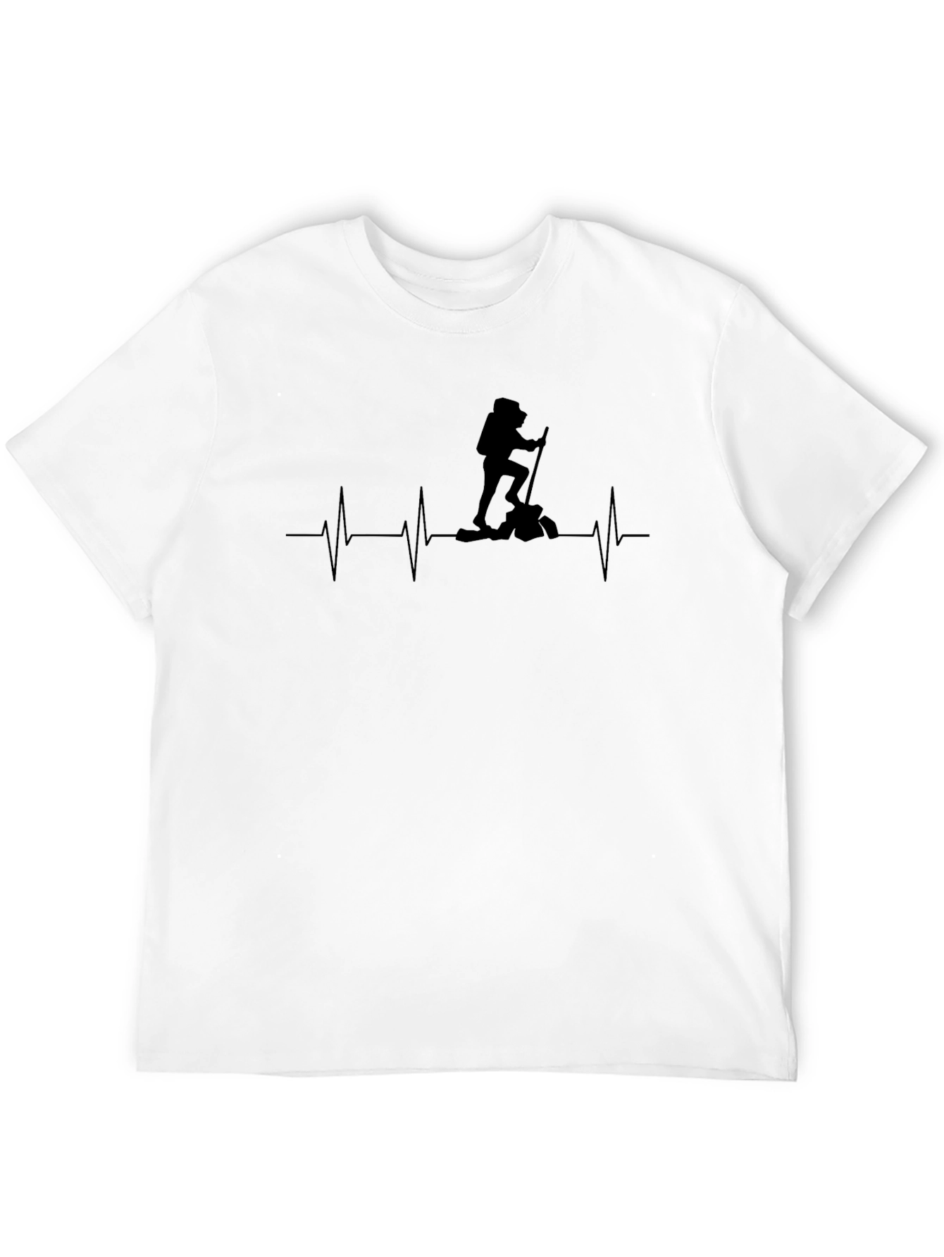 Black Hiker Heartbeat T-Shirt - Adventure Ready view 12
