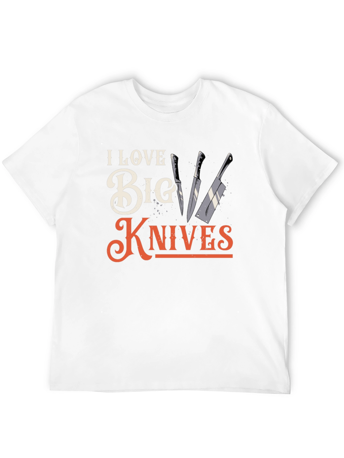 Black I Love Big Knives Graphic Tee - Chef T-Shirt view 12