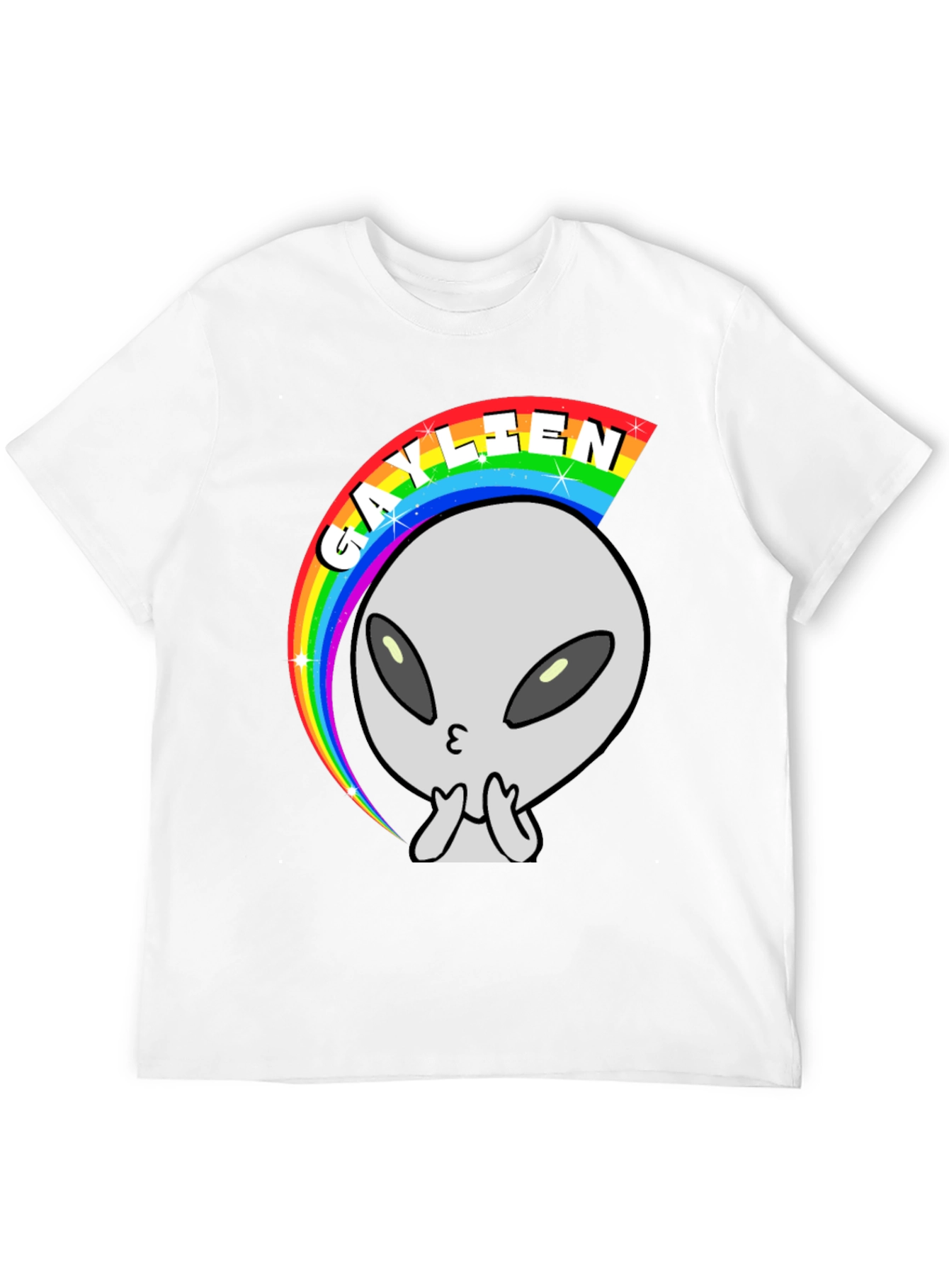 Black Gaylien Rainbow T-Shirt - Black view 12
