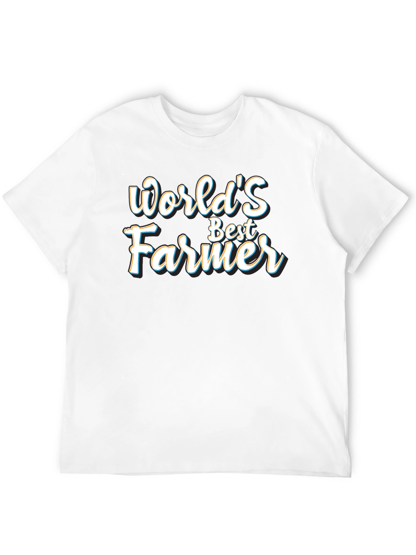 Black World's Best Farmer Black Graphic T-Shirt view 12